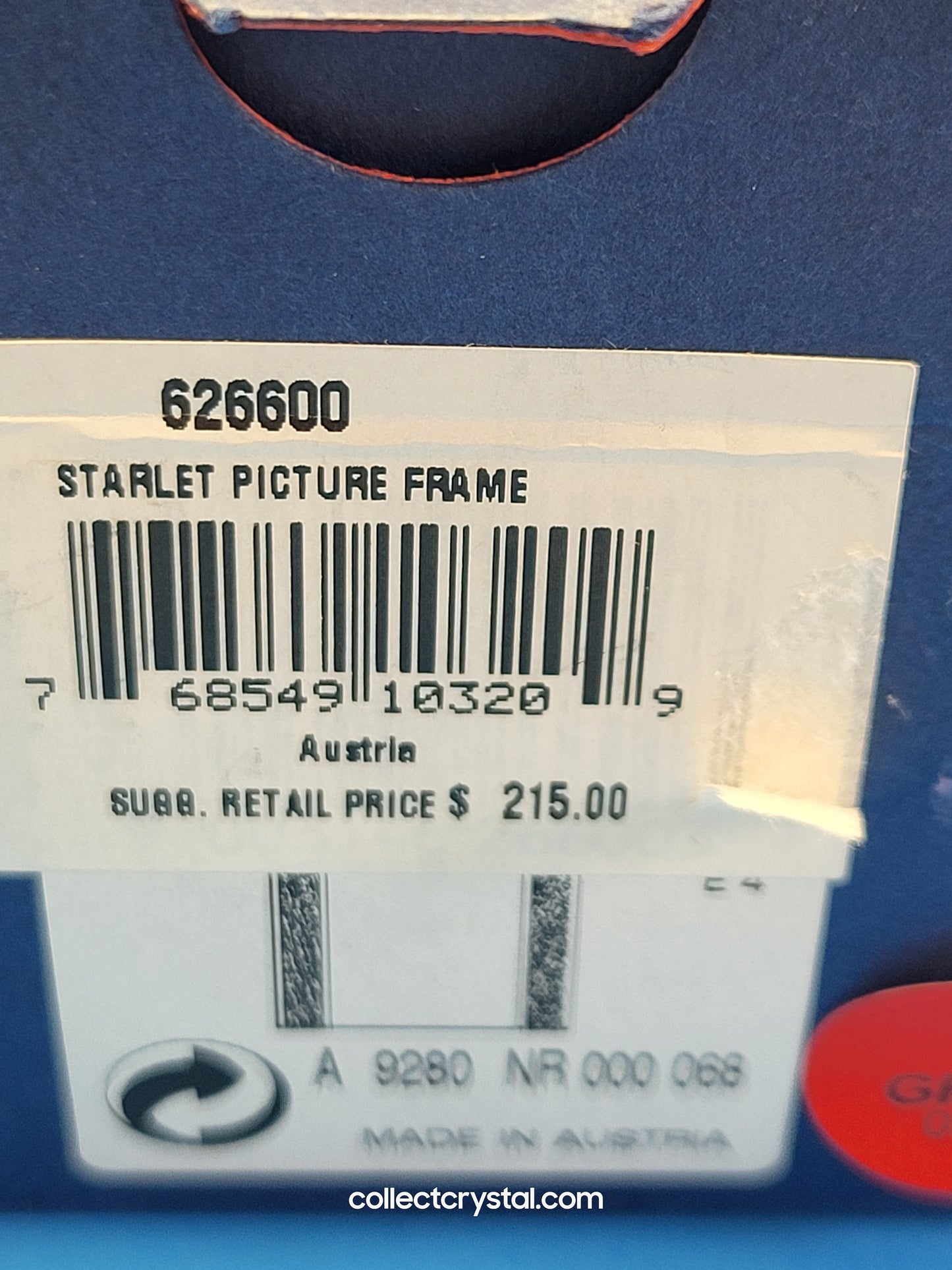Giftware - PICTURE FRAME – STARLET MEDIUM 626600