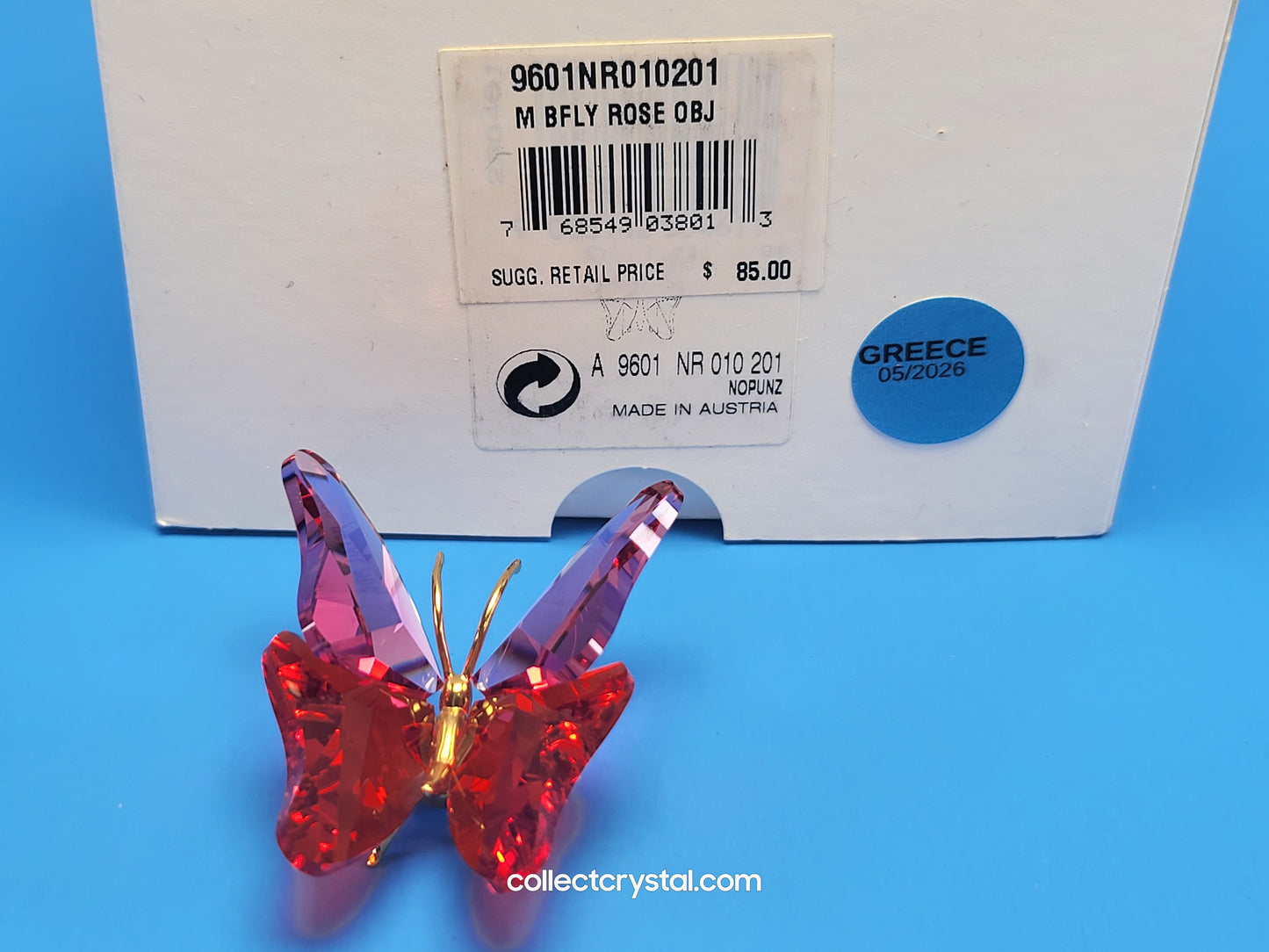 PARADISE BUGS OBJECT – BUTTERFLY ABALA ROSE MEDIUM 250461