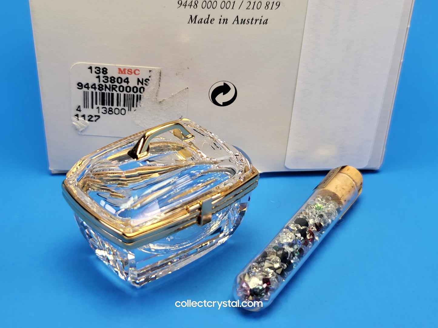 SECRETS – BEAUTY CASE GOLD W / CRYSTALS # 210819