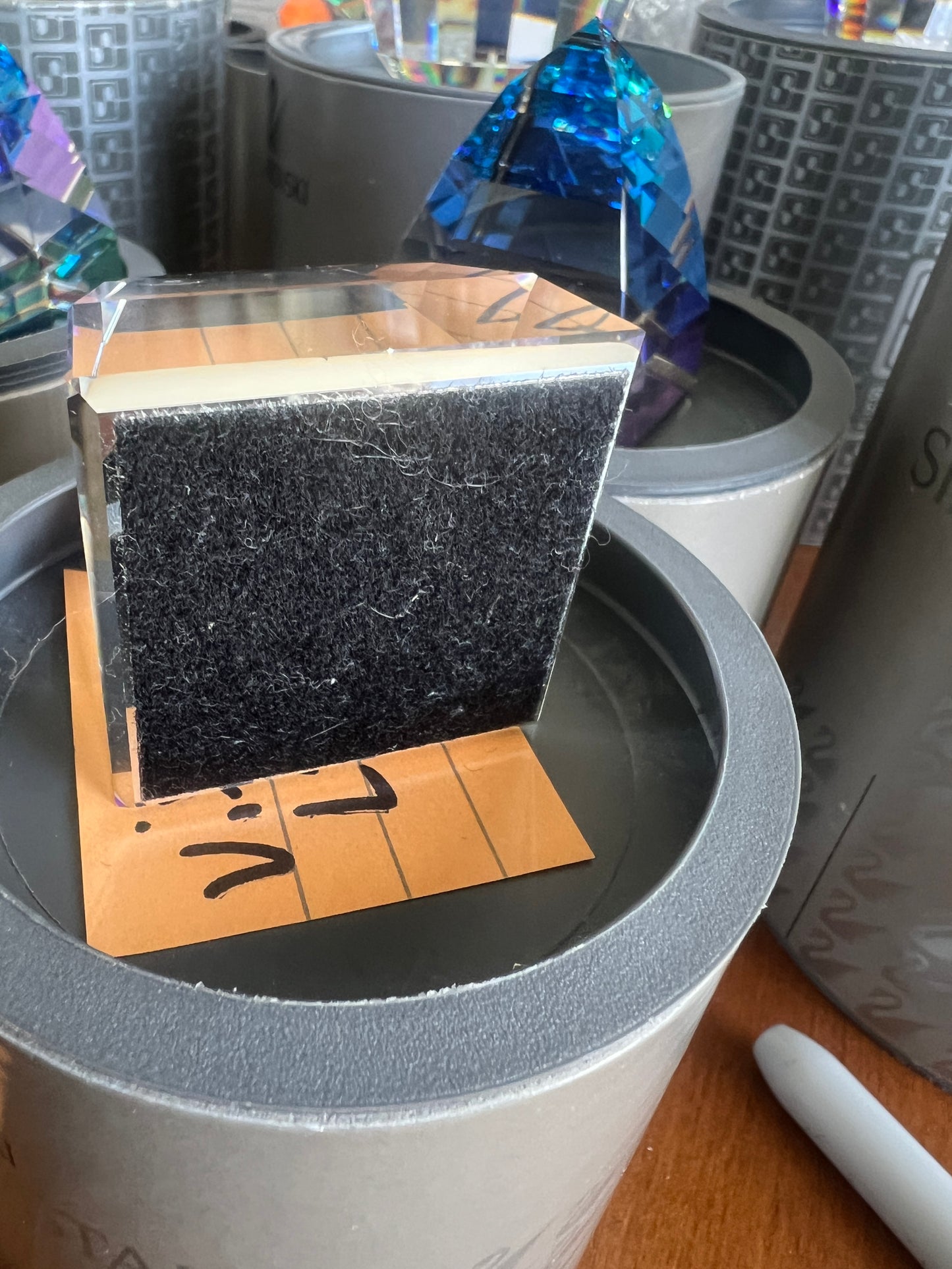 Swarovski pyramid paperweight