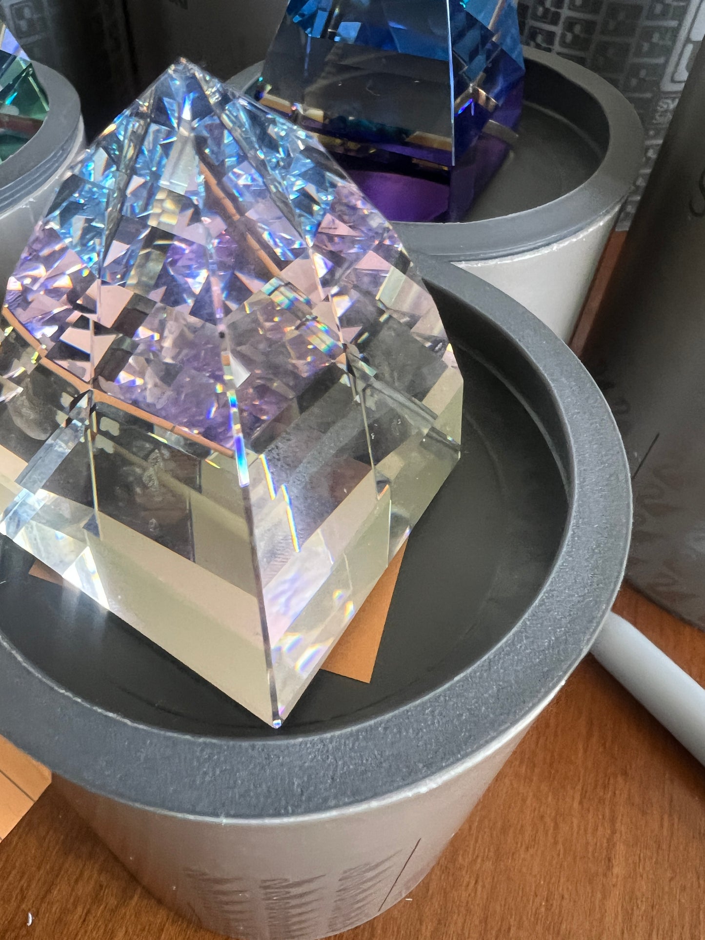 Swarovski pyramid paperweight