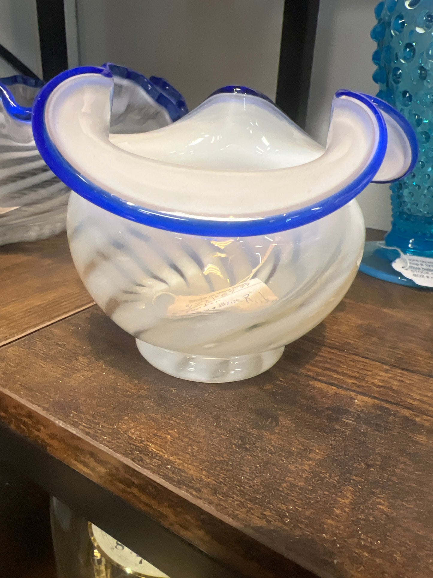 Blue Ridge opal bud vase