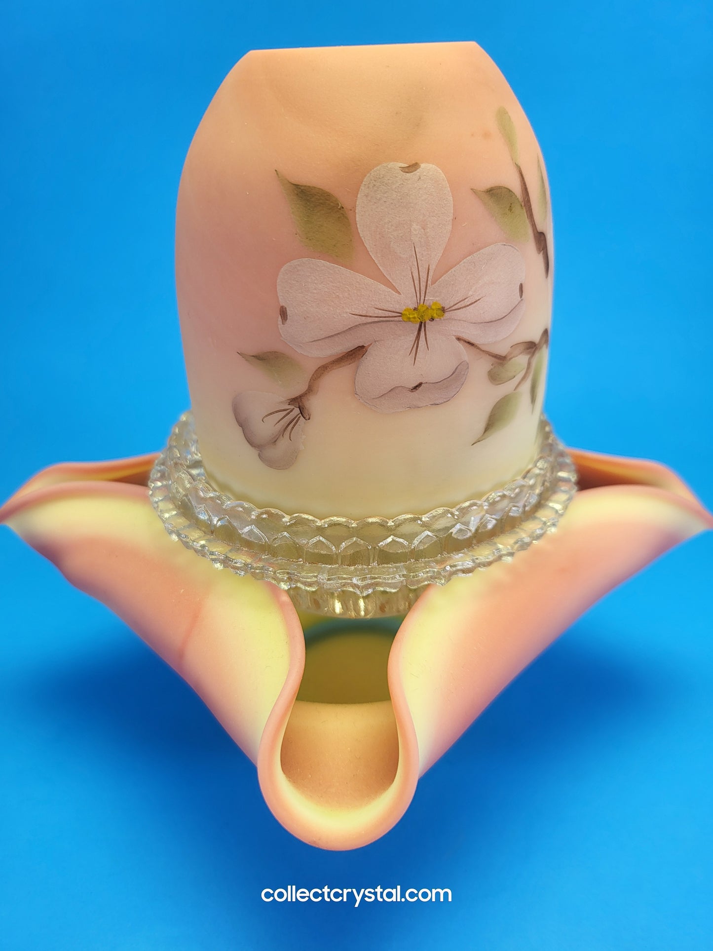 Fenton Burmese Dogwood 3 Piece Fairy Lamp