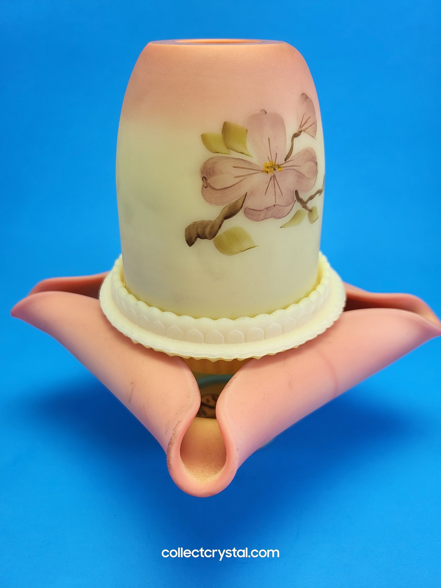 Fenton Burmese Dogwood 3 Piece Fairy Lamp