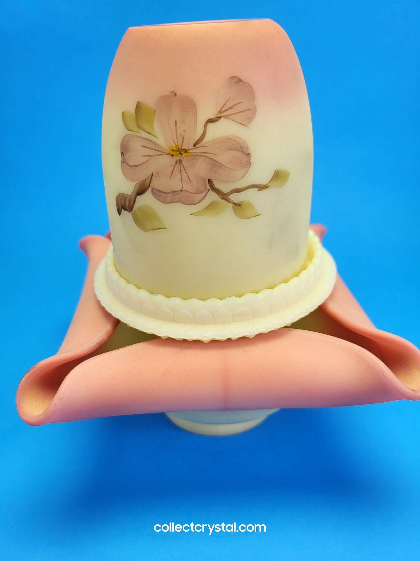 Fenton Burmese Dogwood 3 Piece Fairy Lamp