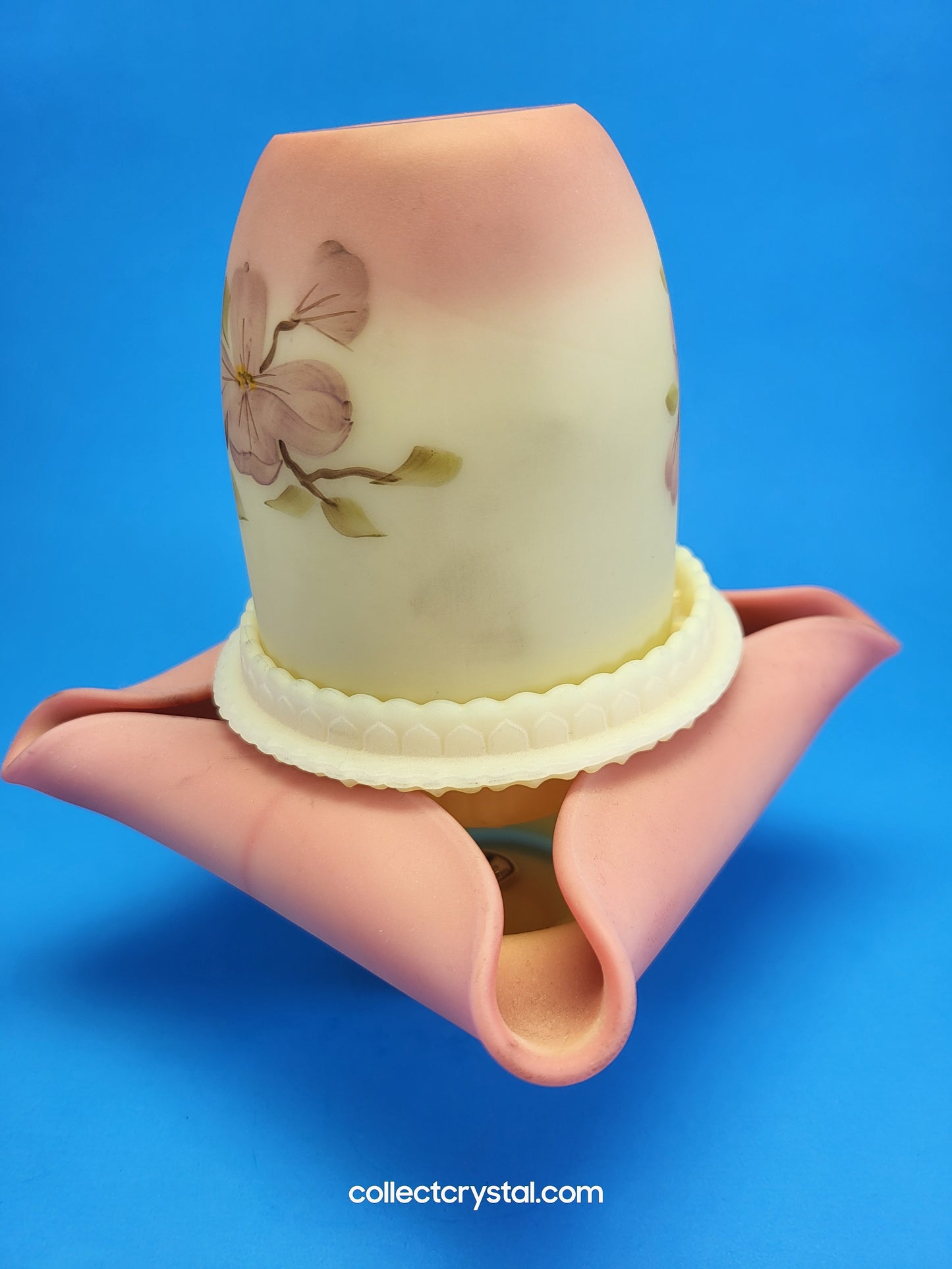 Fenton Burmese Dogwood 3 Piece Fairy Lamp