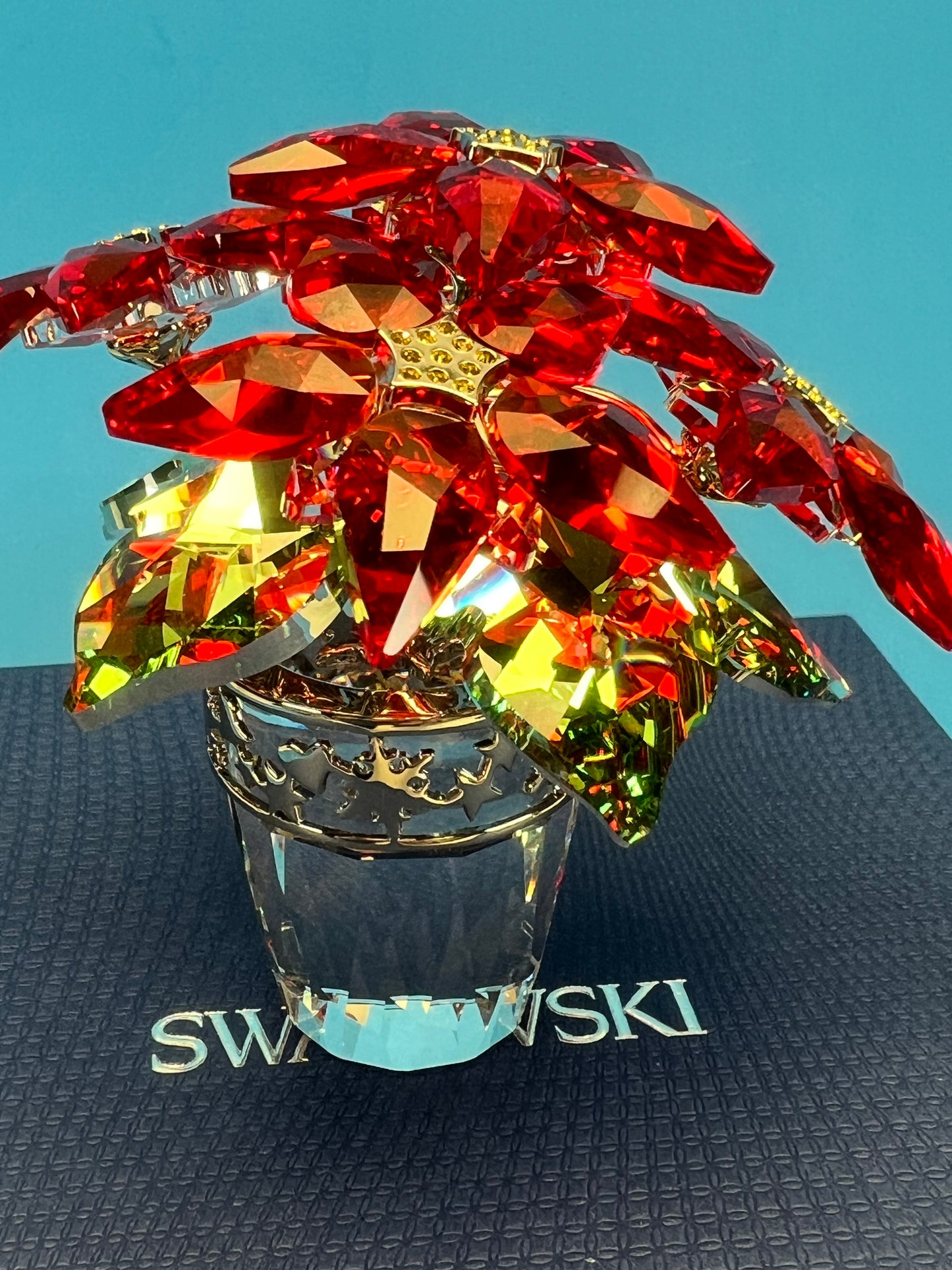 Swarovski 1139997 large Christmas poinsettia flowers no sleeve
