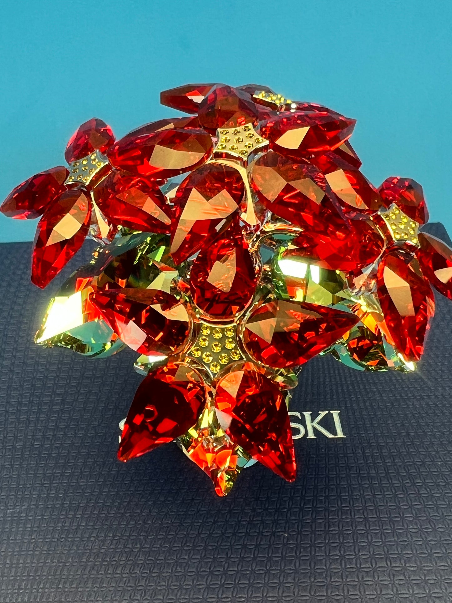 Swarovski 1139997 large Christmas poinsettia flowers no sleeve