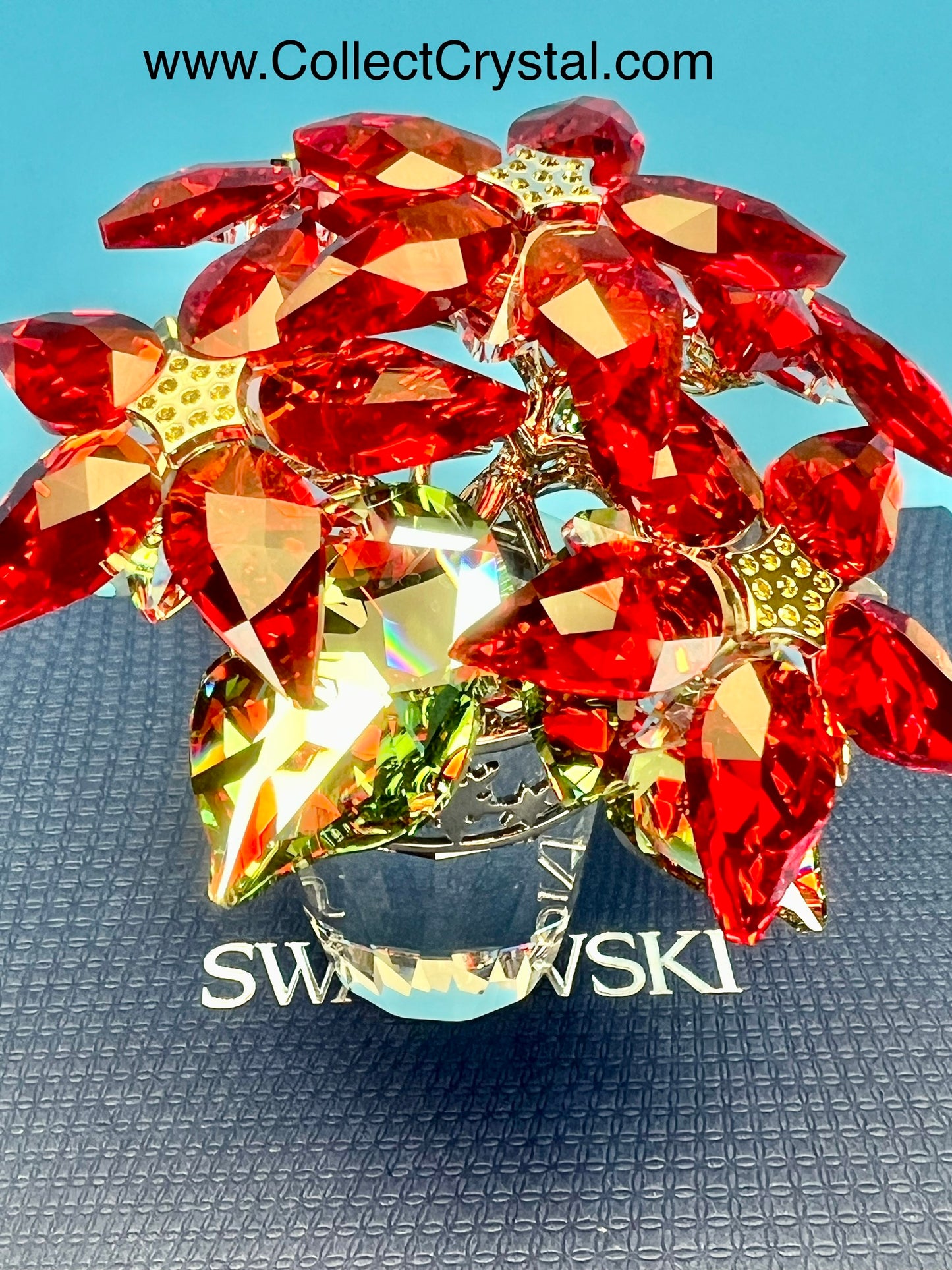 Swarovski 1139997 large Christmas poinsettia flowers no sleeve