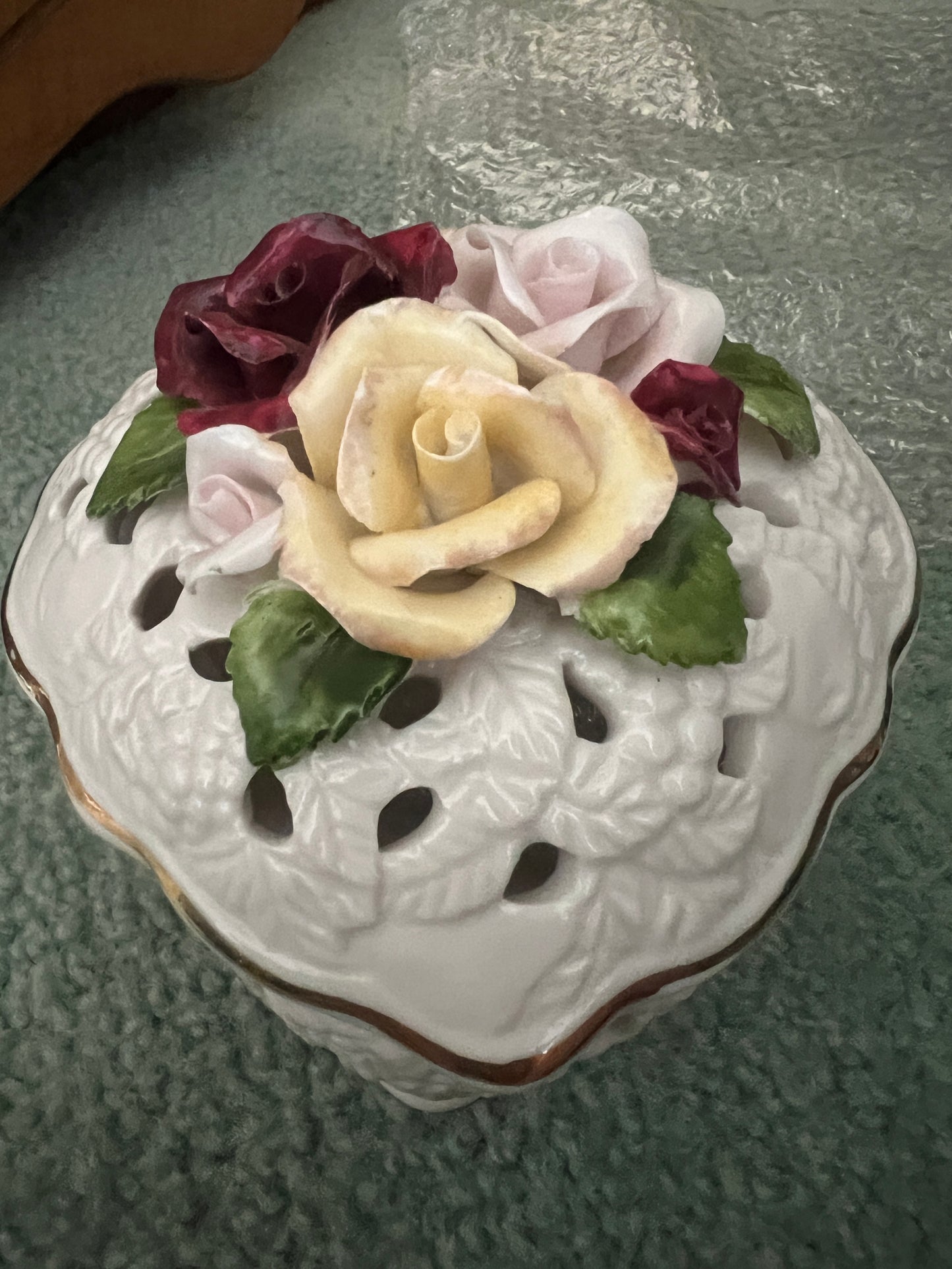 Depew # 76 Compote heart shaped box