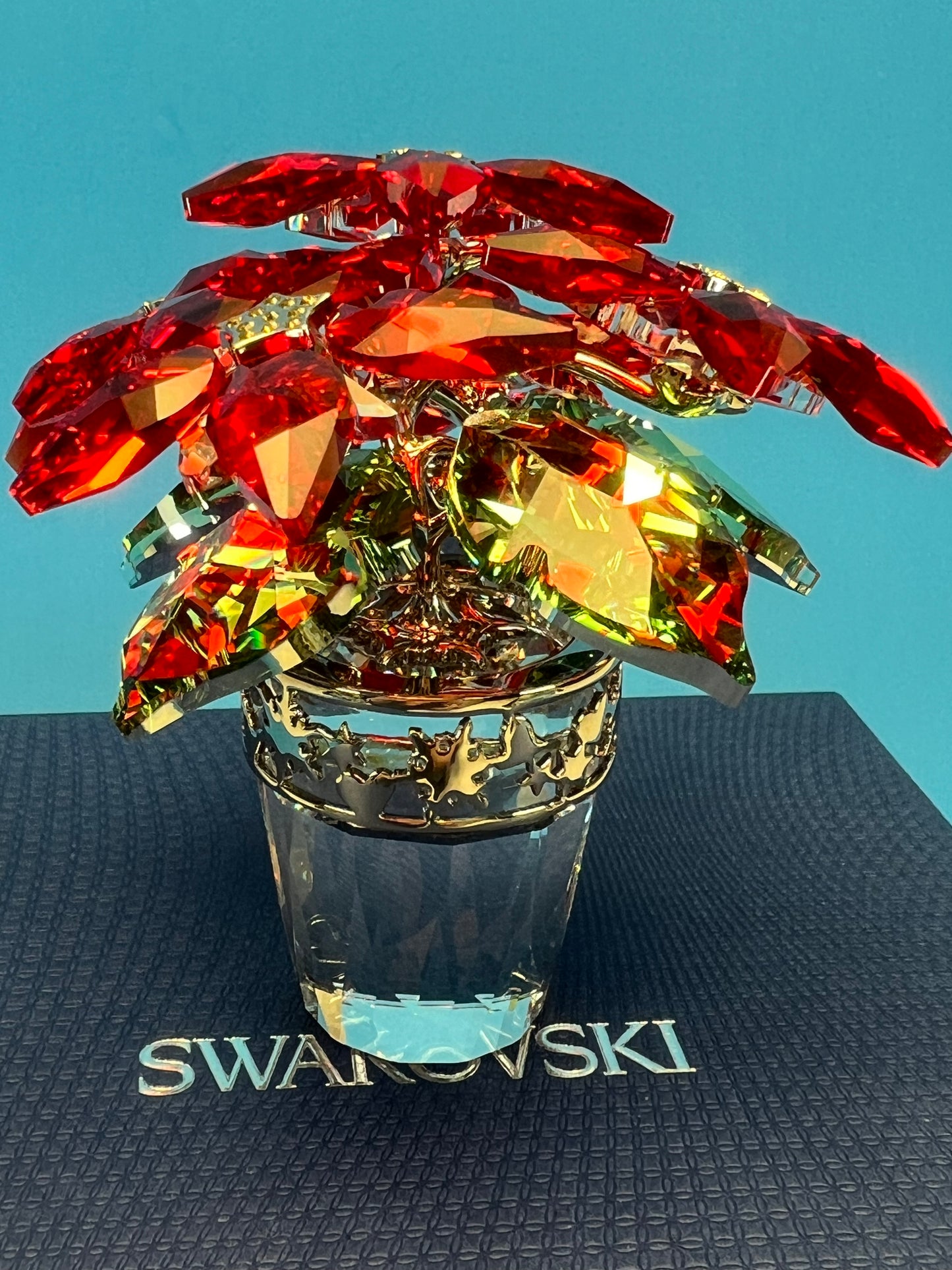 Swarovski 1139997 large Christmas poinsettia flowers no sleeve