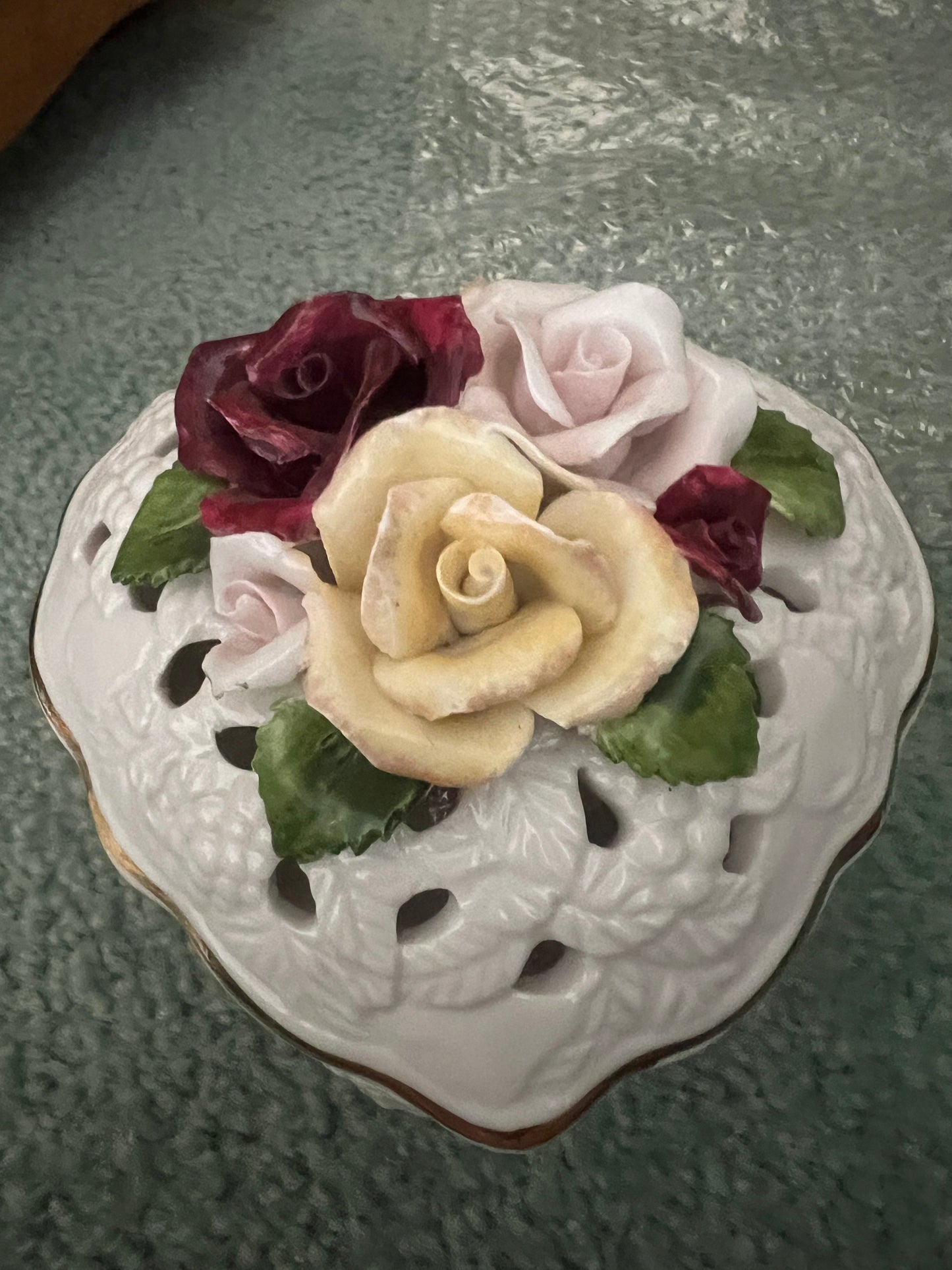 Depew # 76 Compote heart shaped box