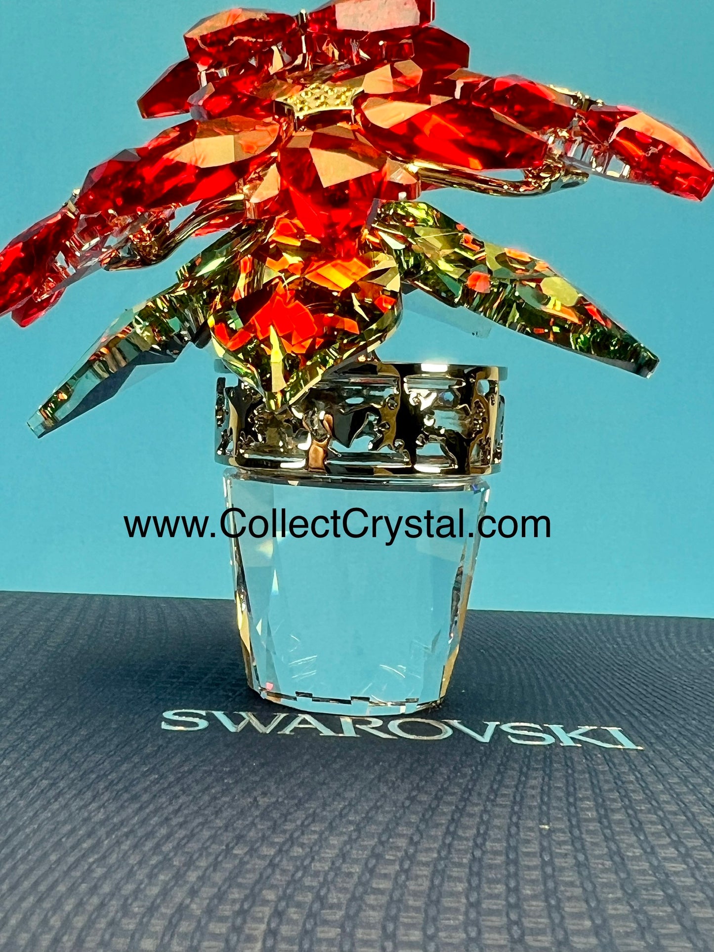 Swarovski 1139997 large Christmas poinsettia flowers no sleeve