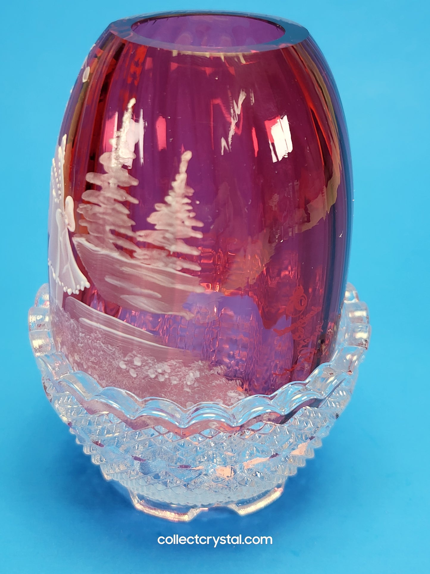 Fenton Mary Gregory 2 Pieces Fairy Lamp