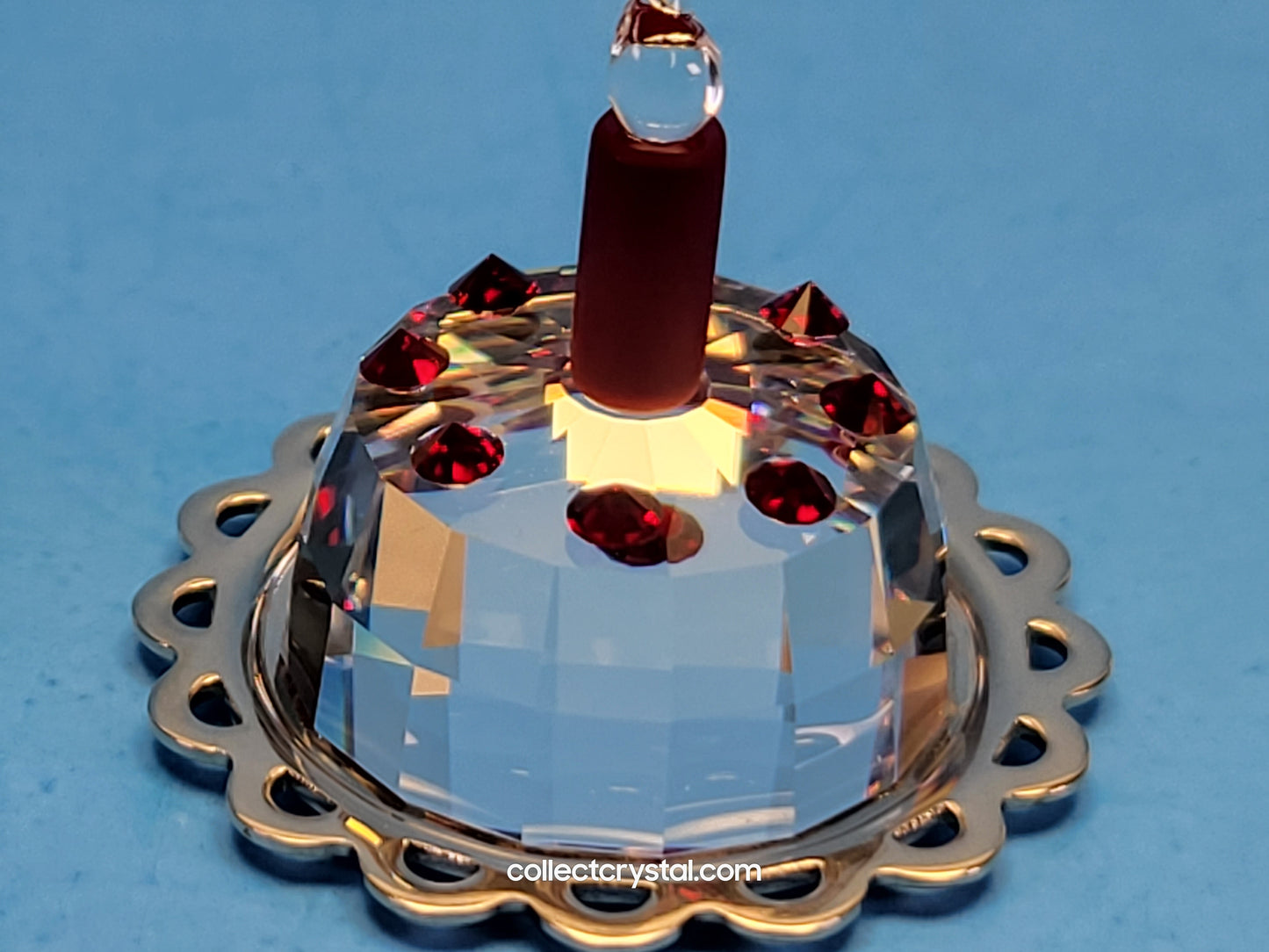 MEMORIES HAPPY BIRTHDAY CAKE RHODIUM 296555 Red Candle No Sleeve