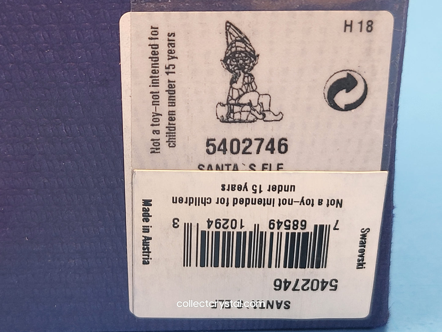 Santa Claus Helper Elf 2018 ISSUED 5402746