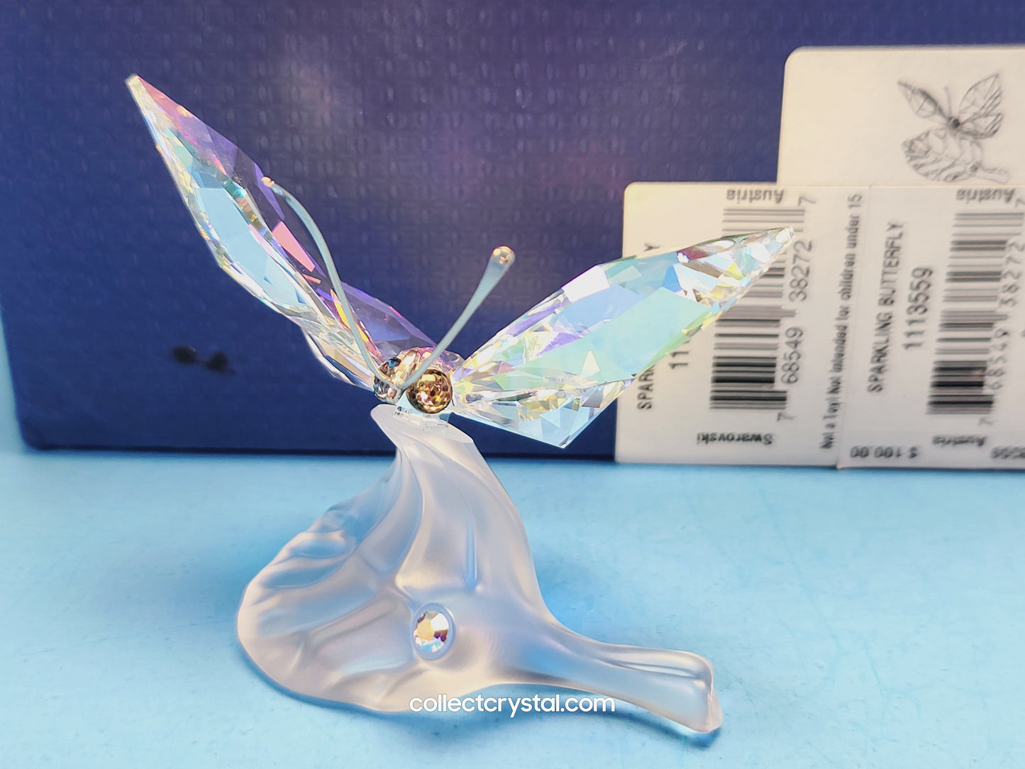 BUTTERFLY SPARKLING / SPARKLING BUTTERFLY ON LEAF Figurine 1113559