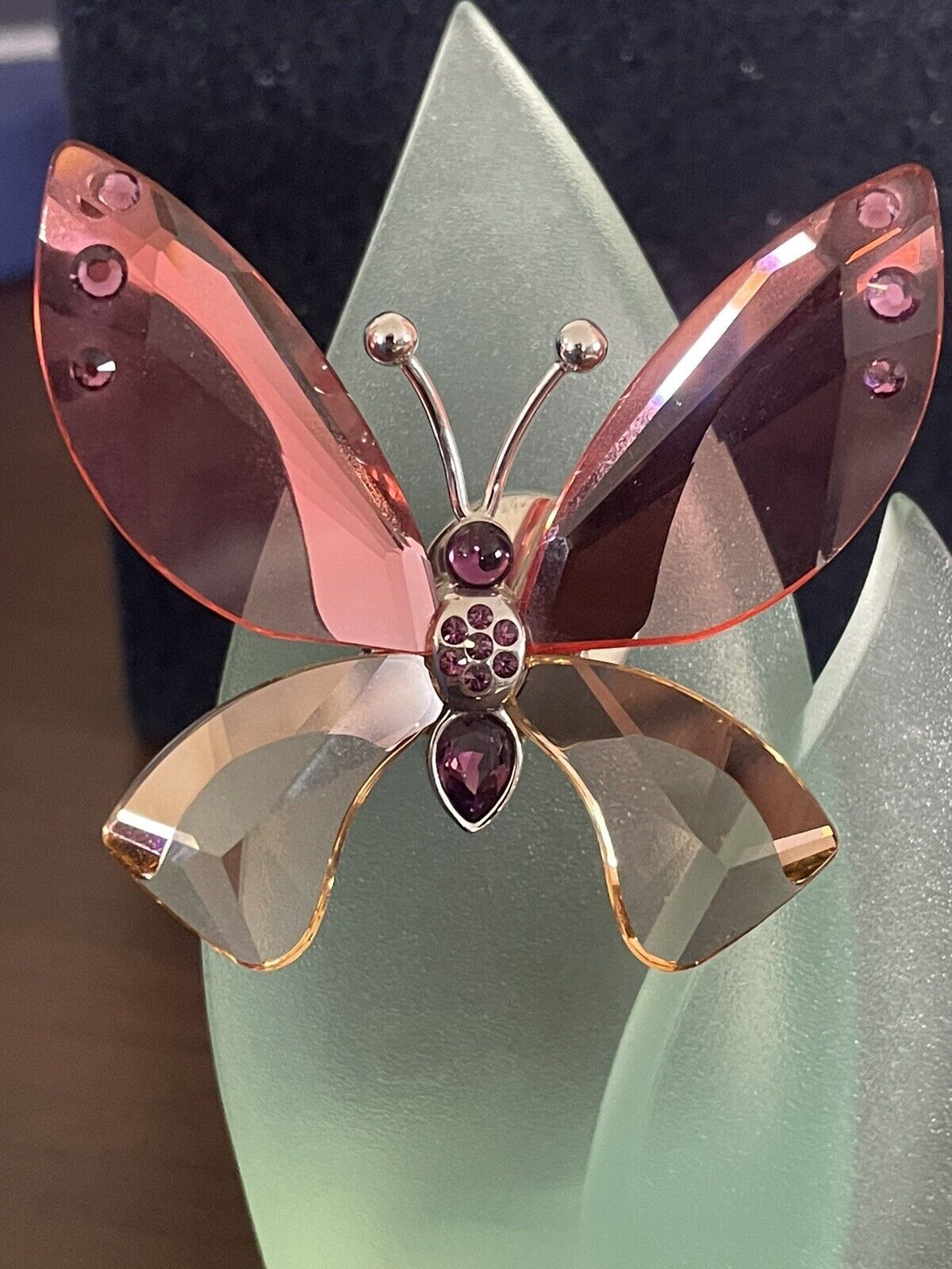 Butterfly PARADISE AZUA With Leaf # 719182 PADPARADSCHA Figurine