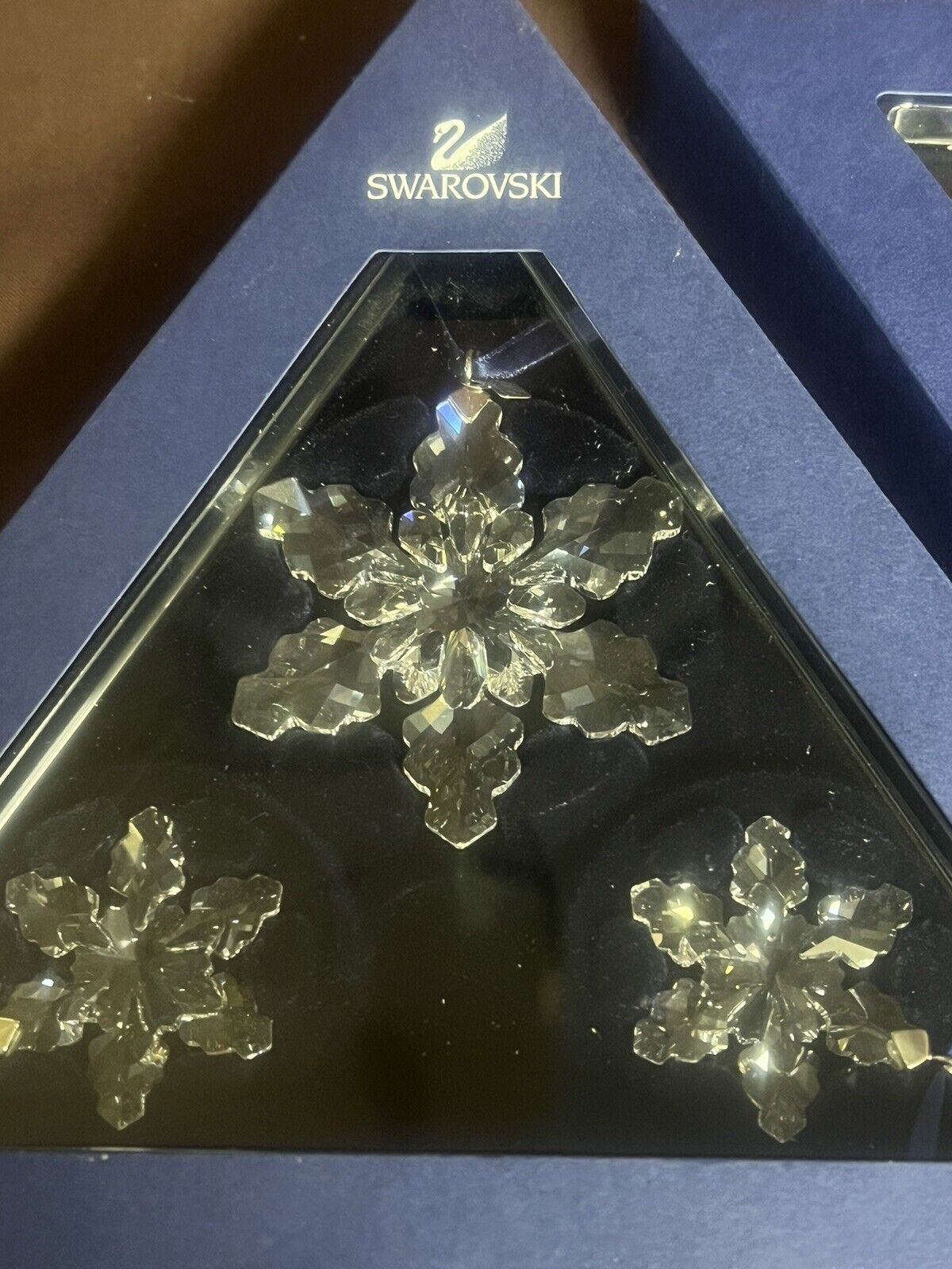 2008 SET of THREE Tri Pack 1 Large/2 Small Christmas Ornaments