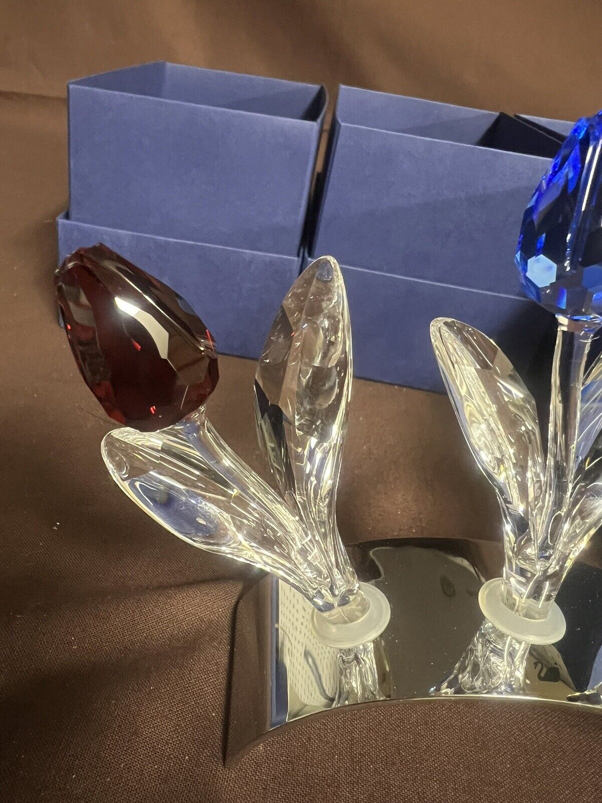 Flowers Renewal Gift Red, Blue, Yellow, + 9 Mini Tulips & Display Mib