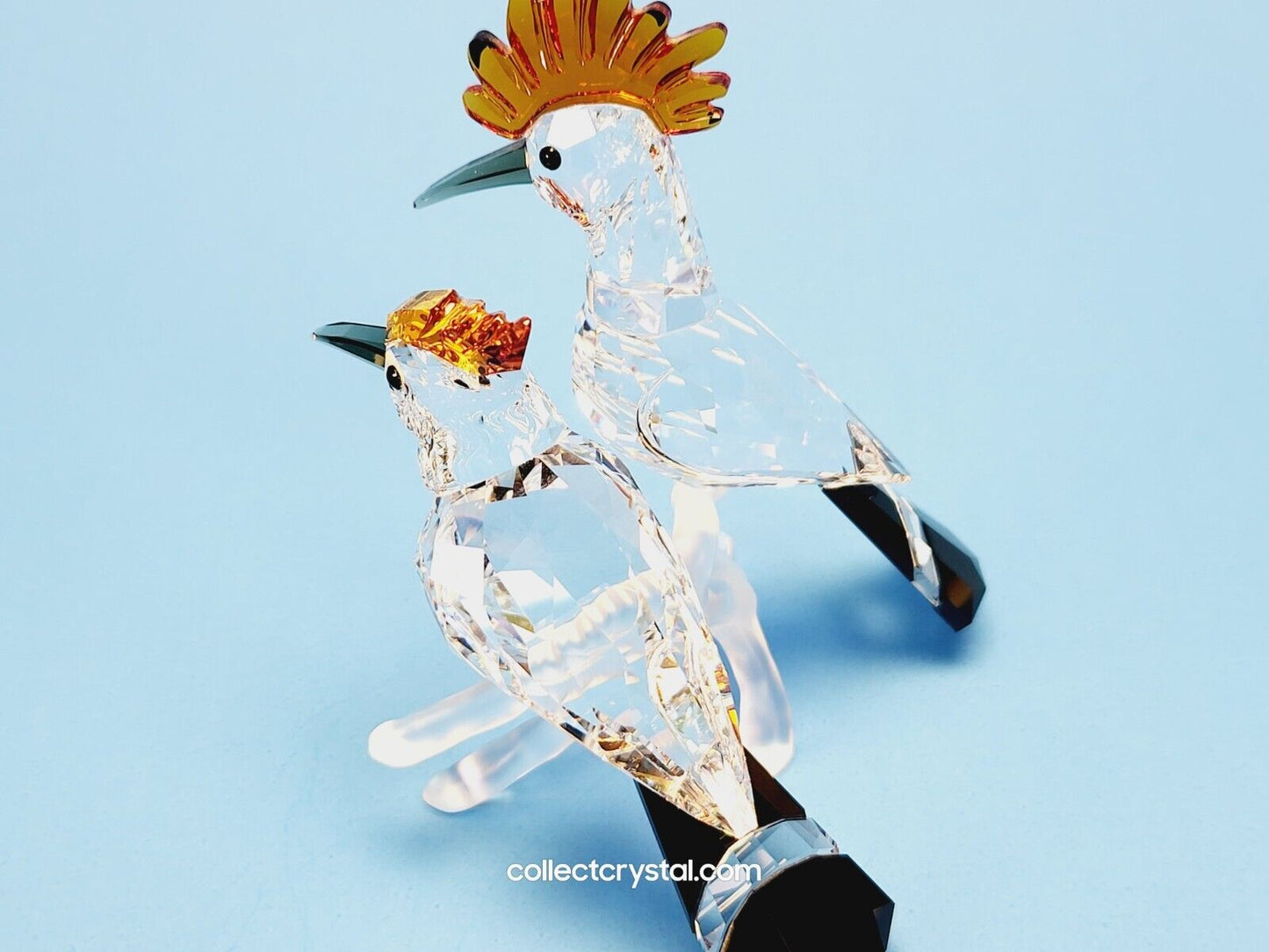 Birds HOOPOE Figurine on frosted branch, 925080