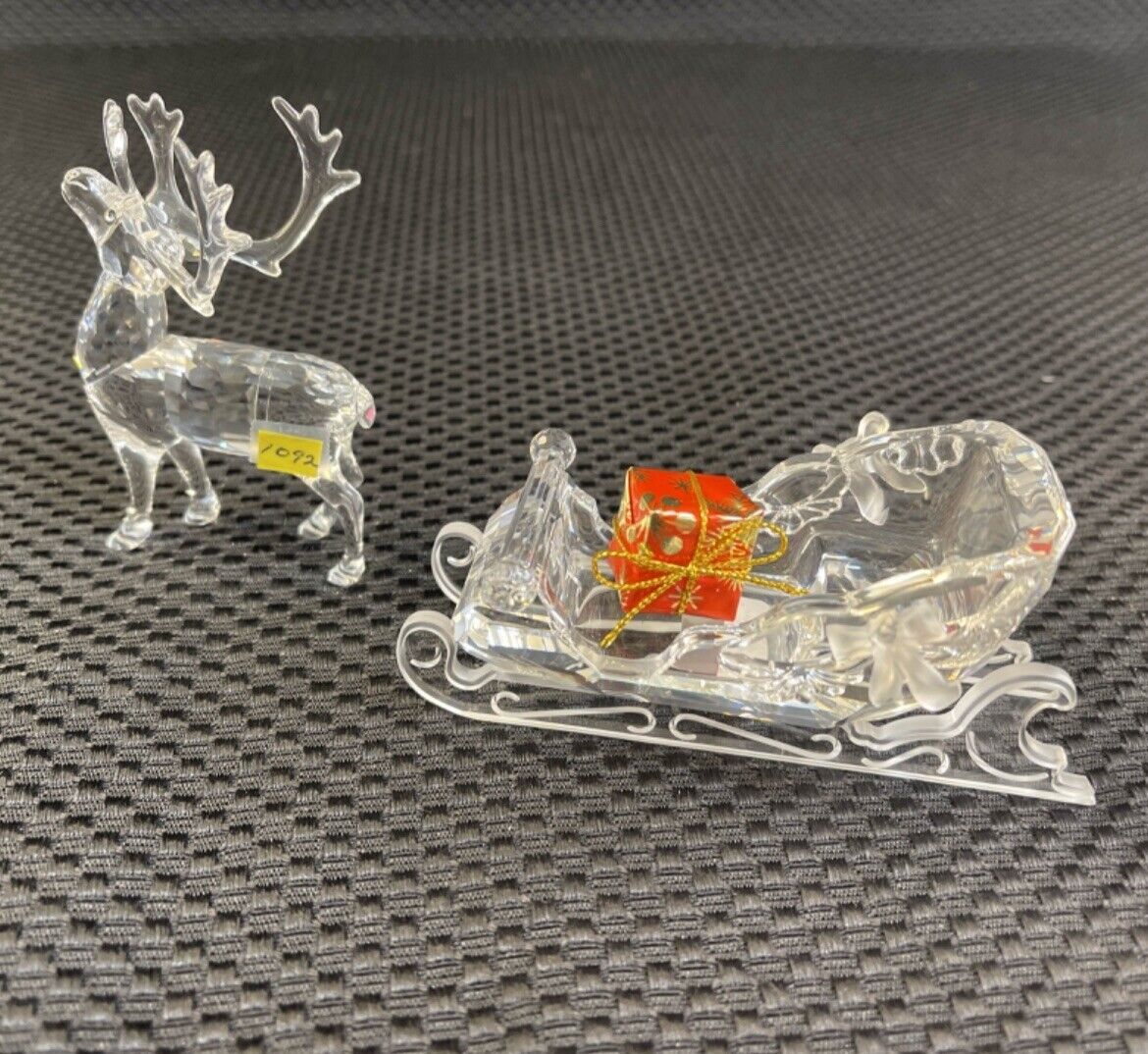 SWAROVSKI, SLEIGH 205165, REINDEER 214821, Christmas Figurine Set: MISSING TREE