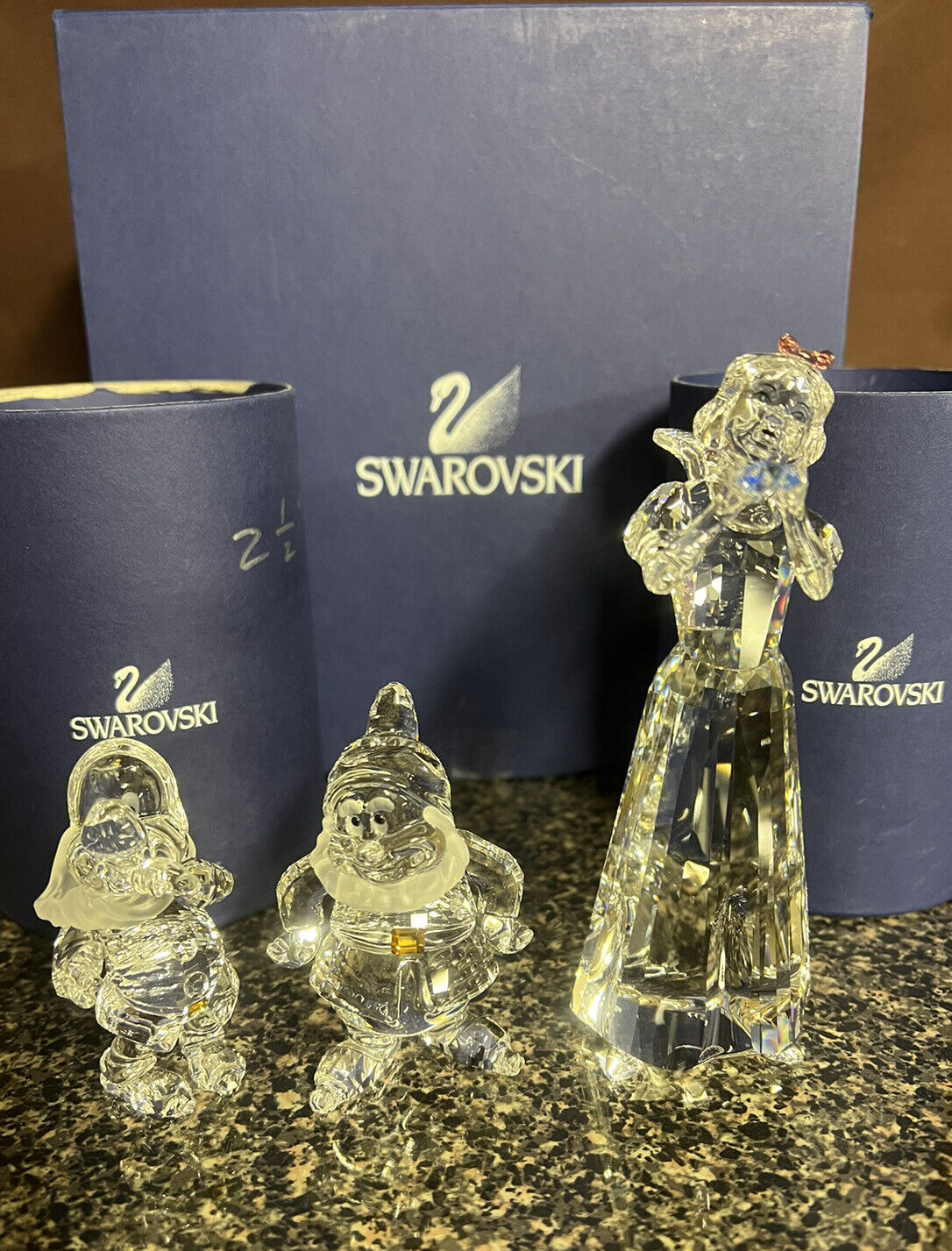 DISNEY SNOW WHITE Happy Sneezy SET of 3 Figurines