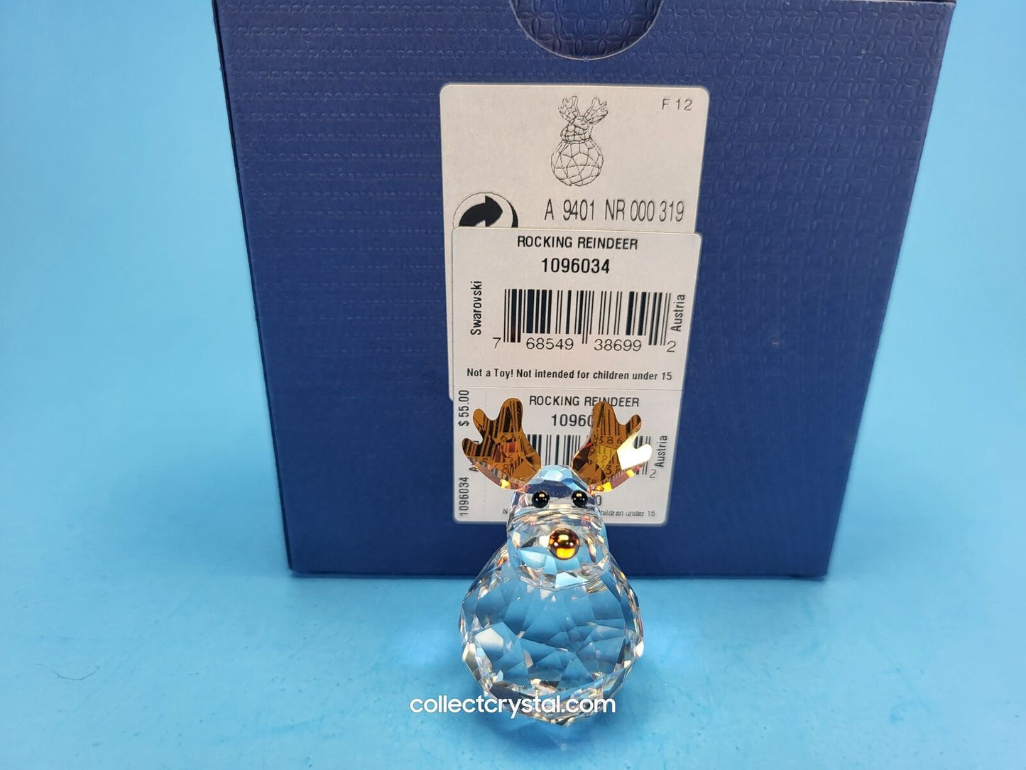 Rocking Reindeer Figurine 1096034 Mib Complete with Free Shipping
