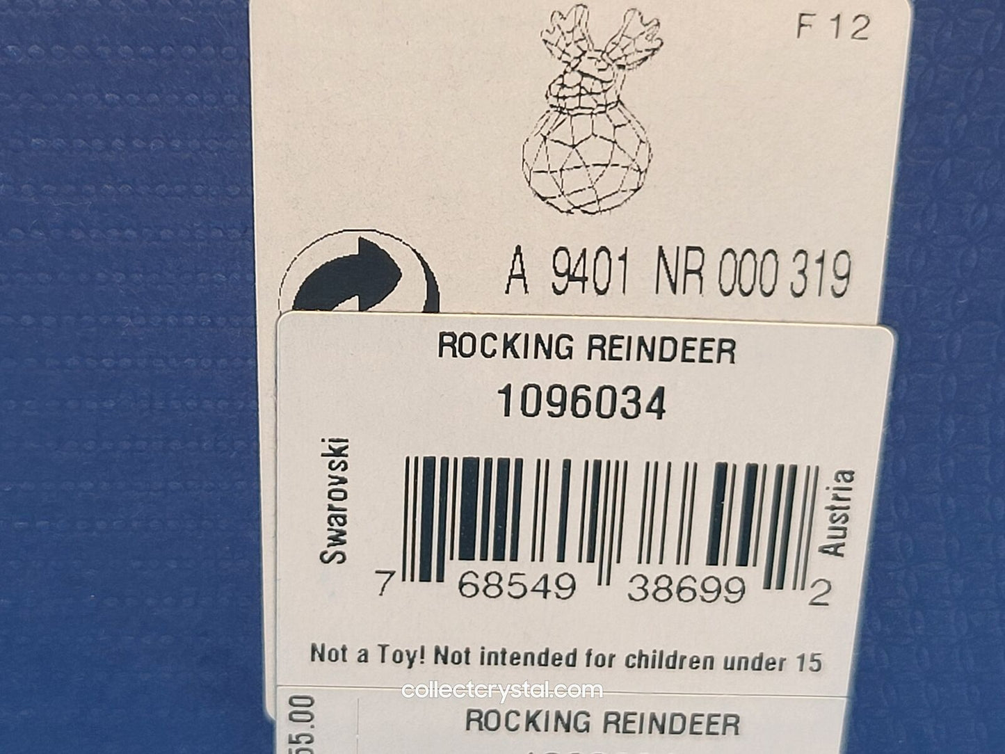 Rocking Reindeer Figurine 1096034 Mib Complete with Free Shipping
