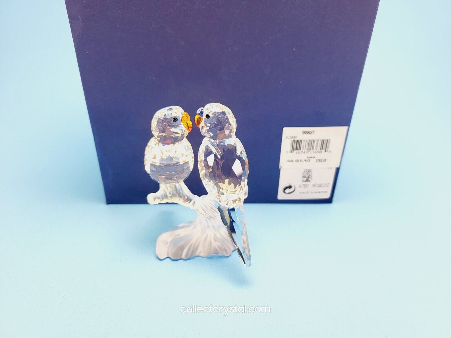 Birds BUDGIES love Birds Parrot Figurine with Colored Accent 680627