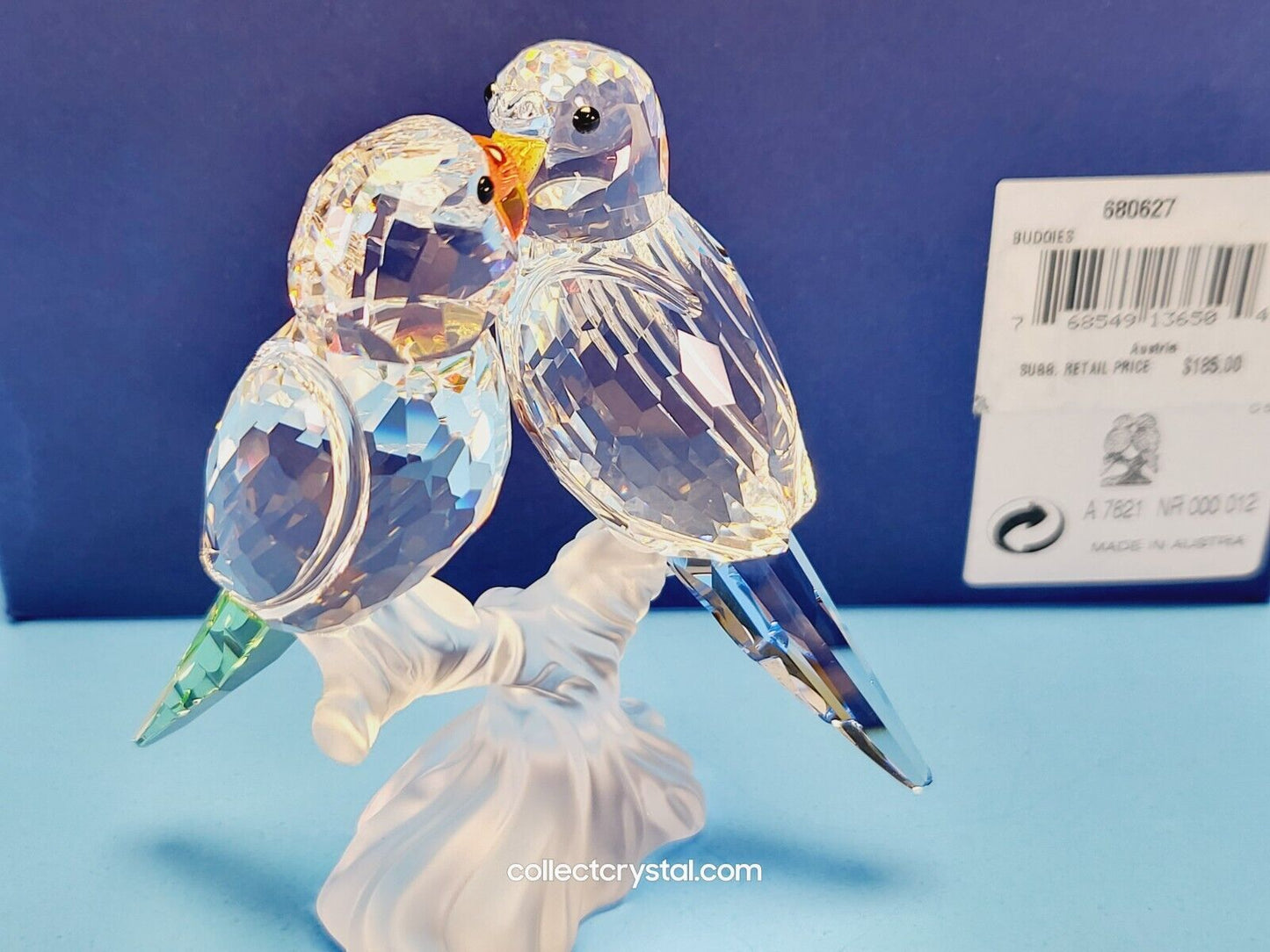 Birds BUDGIES love Birds Parrot Figurine with Colored Accent 680627