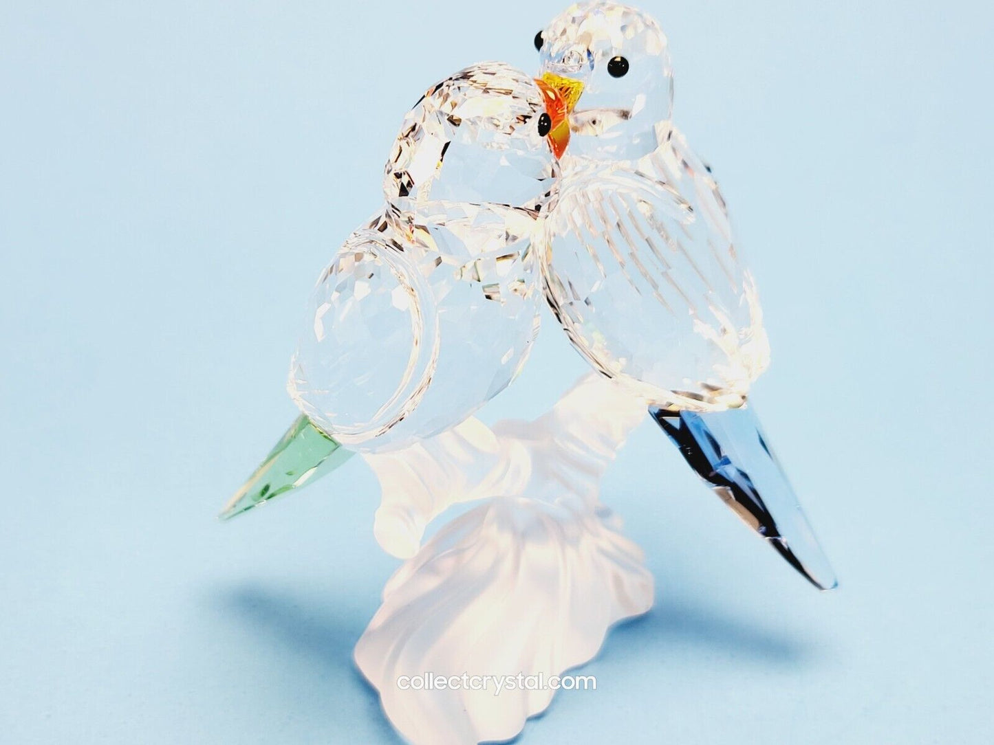 Birds BUDGIES love Birds Parrot Figurine with Colored Accent 680627
