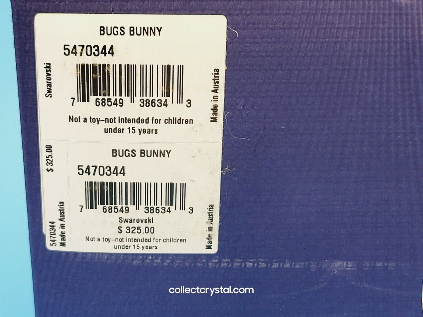 Warner Bros BUGS BUNNY #5470344 BRAND Warner Bros. LOONEY TUNES MIB Complete
