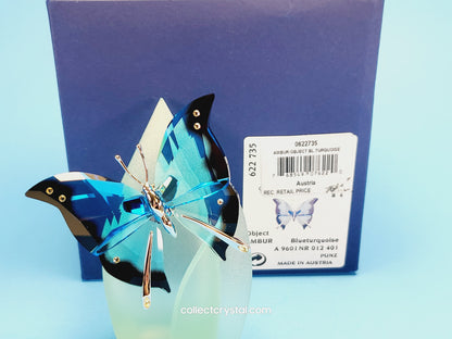 Paradise Crystal Butterfly Figurine, Ambur Turquoise # 622735
