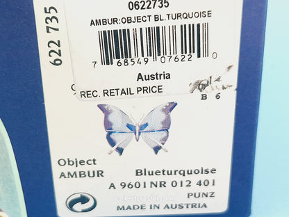 Paradise Crystal Butterfly Figurine, Ambur Turquoise # 622735