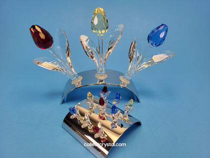 Flowers Renewal Gift Red, Blue, Yellow, + 9 Mini Tulips & Display Mib