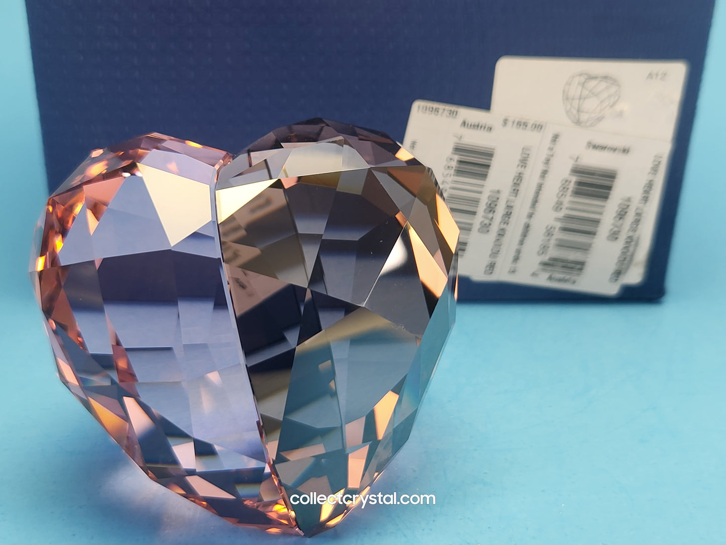 Paperweight Heart Kakadu Red # 1096730 Crystal Large Love