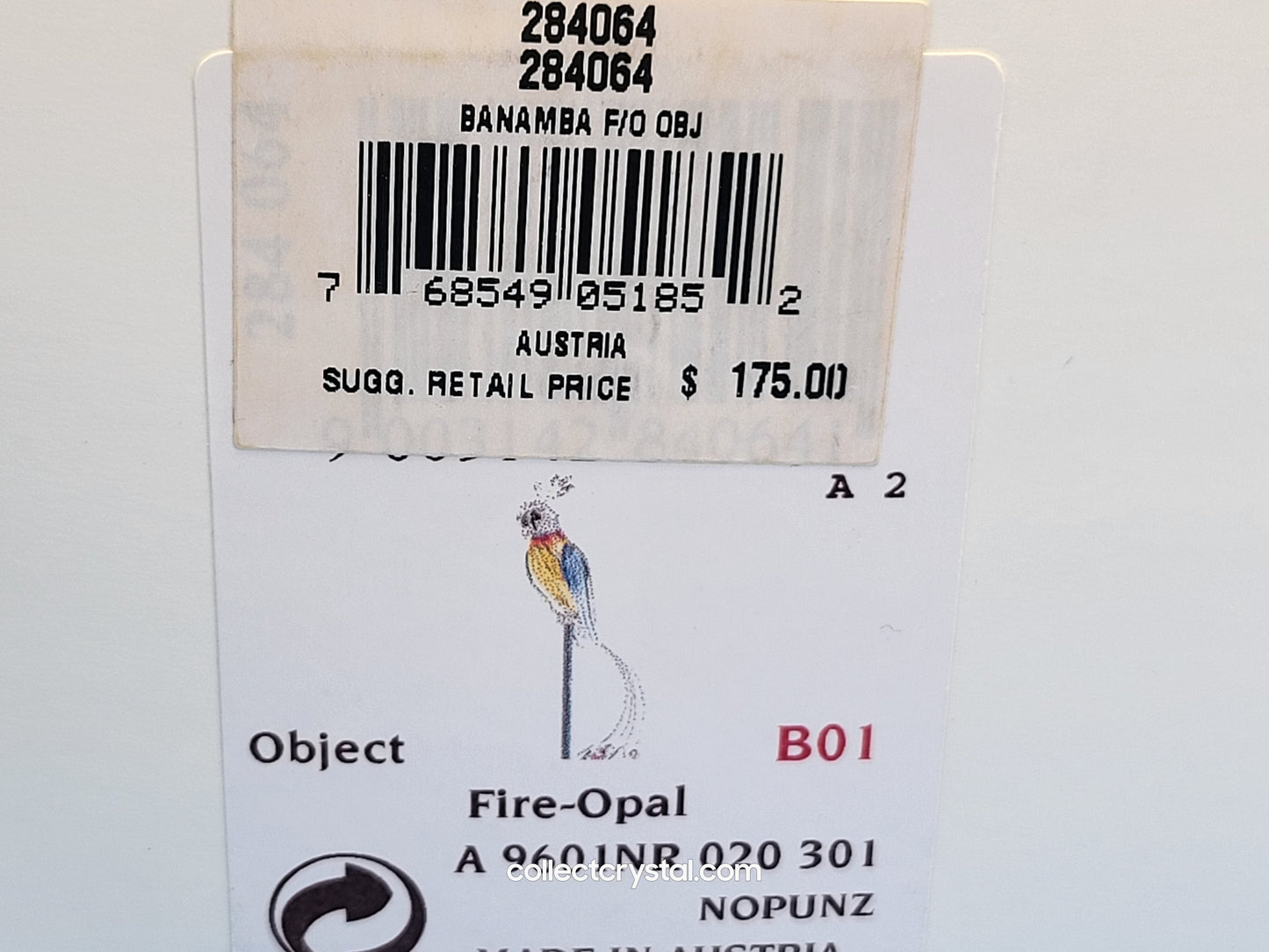 PARADISE BIRDS – OBJECT BANAMBA FIRE OPAL 284064 / 275570