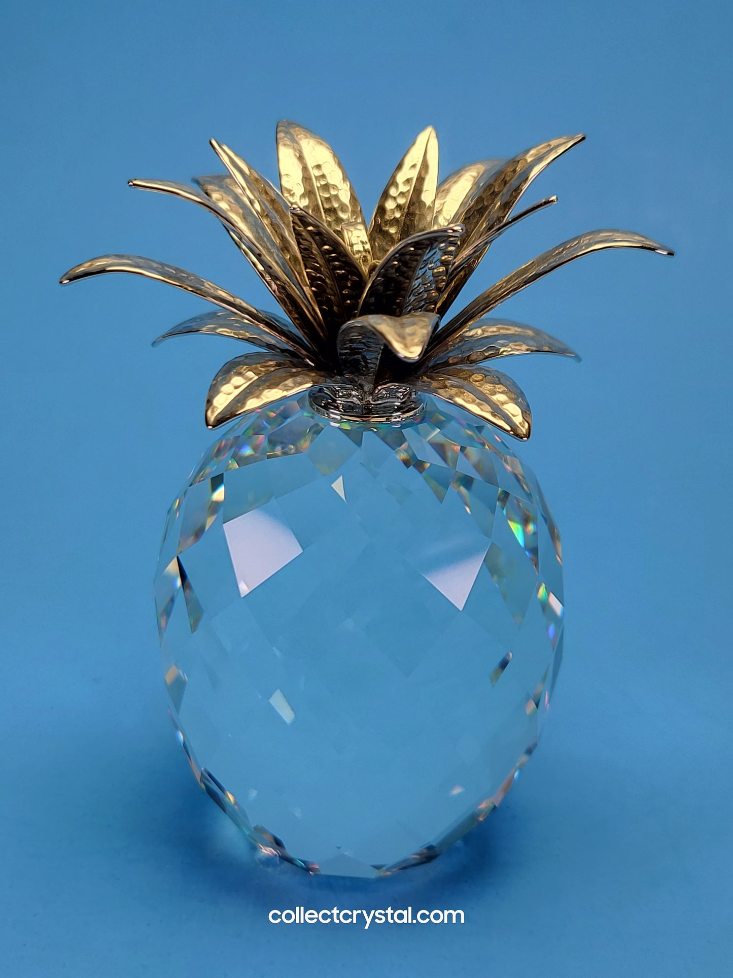 Pineapple Silver/Rhodium Large Hammered 010081