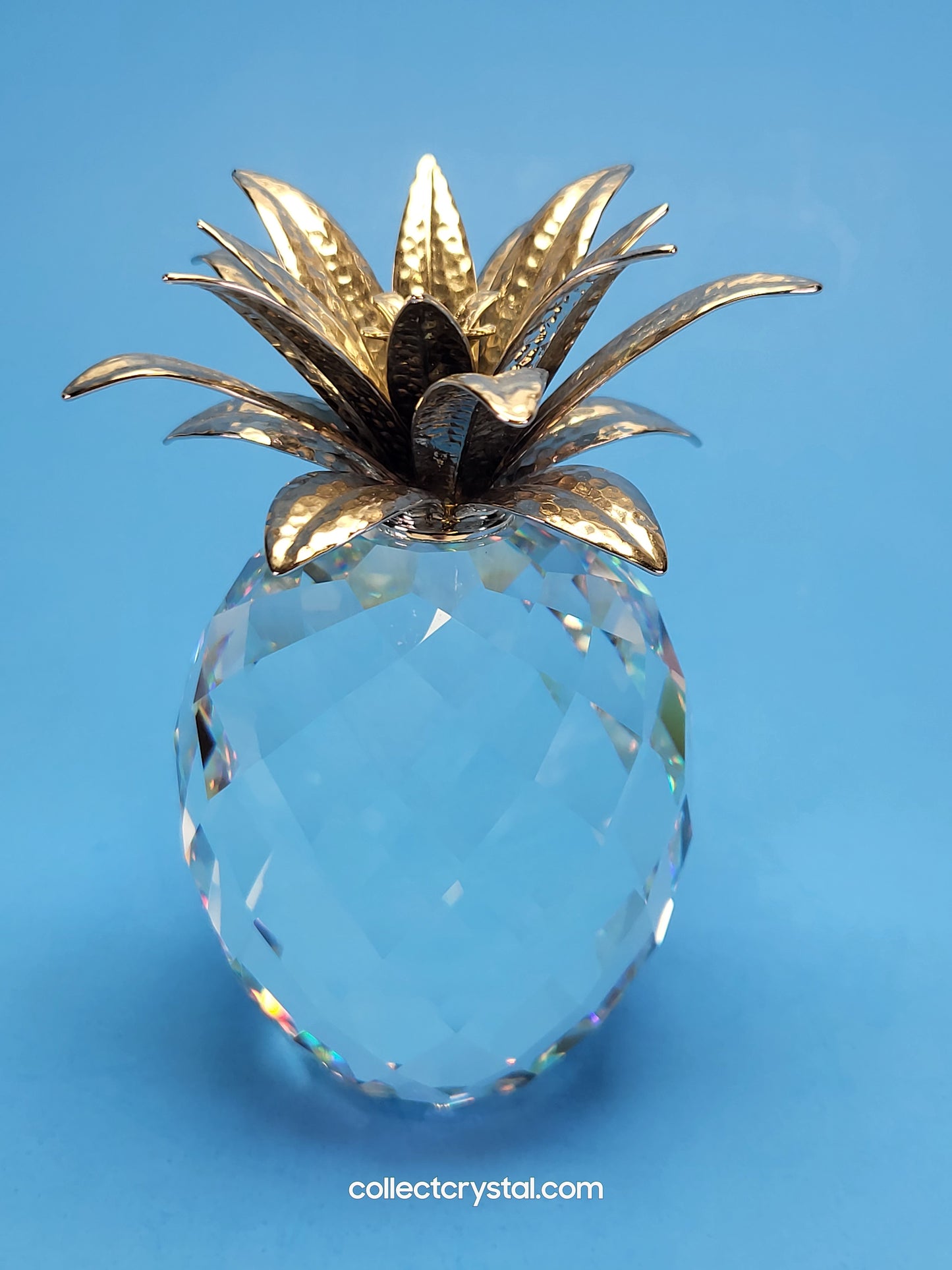 Pineapple Silver/Rhodium Large Hammered 010081