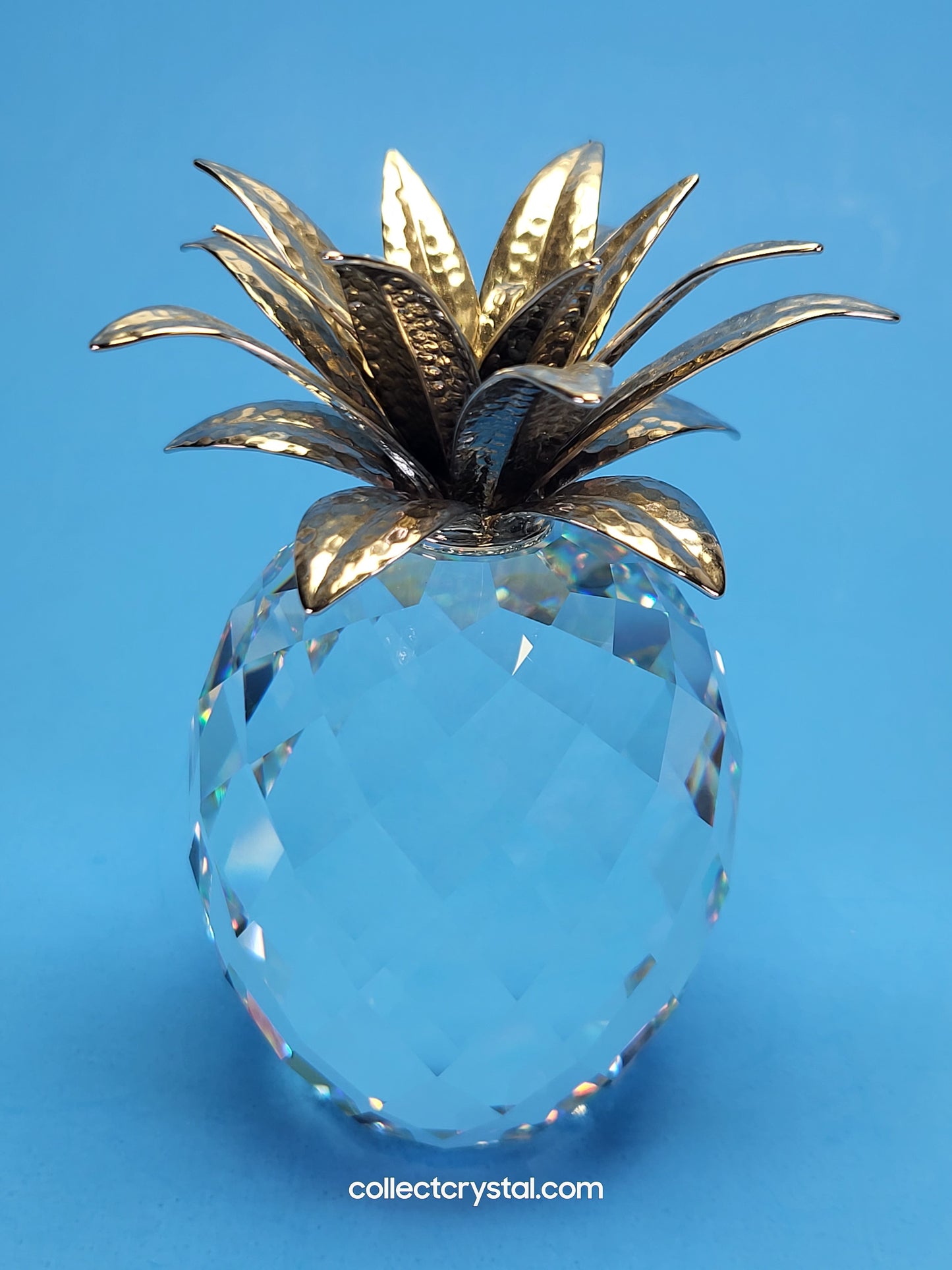 Pineapple Silver/Rhodium Large Hammered 010081