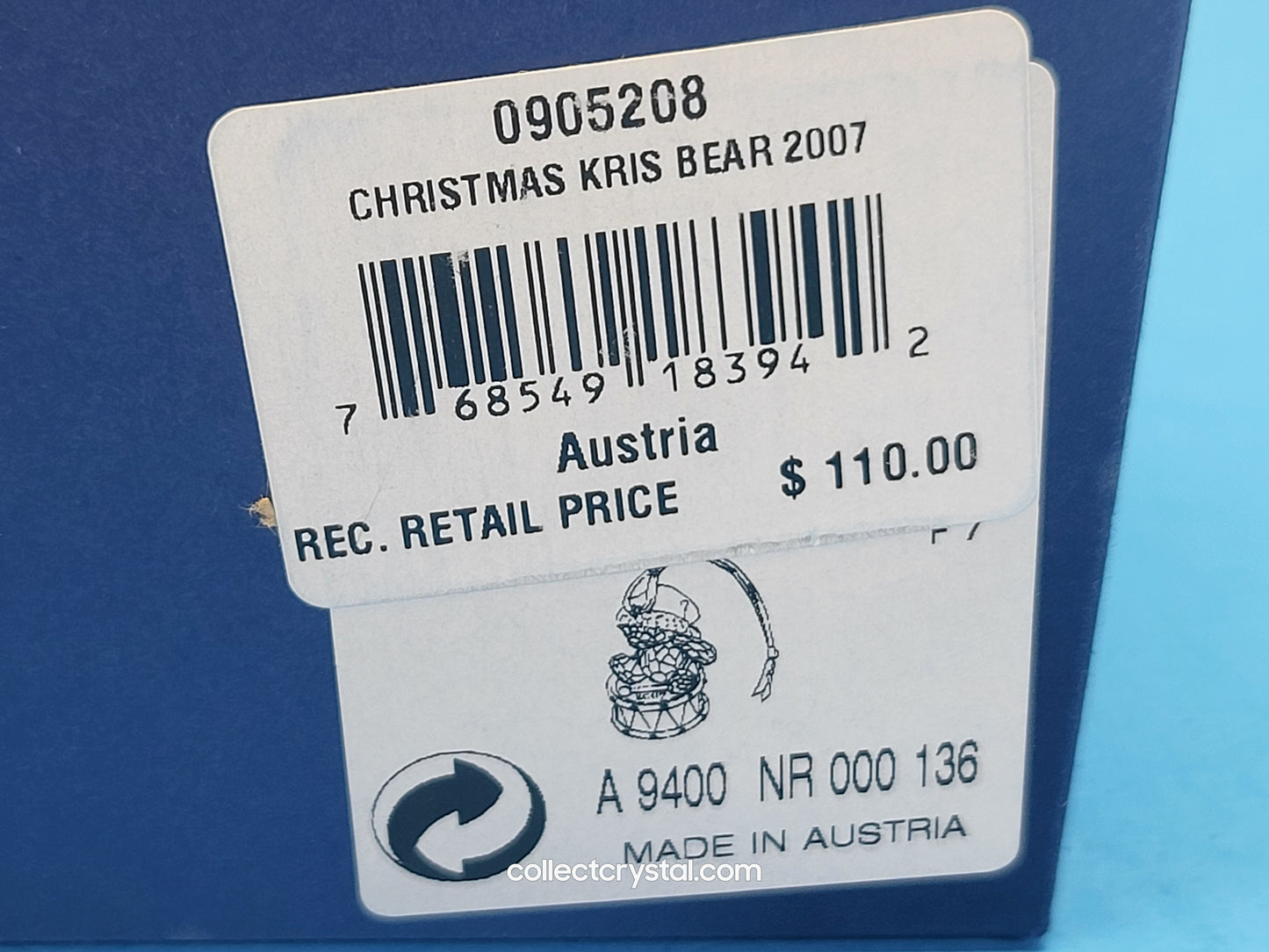 Kris Bear Annual Edition 2007 Ornament 0905208