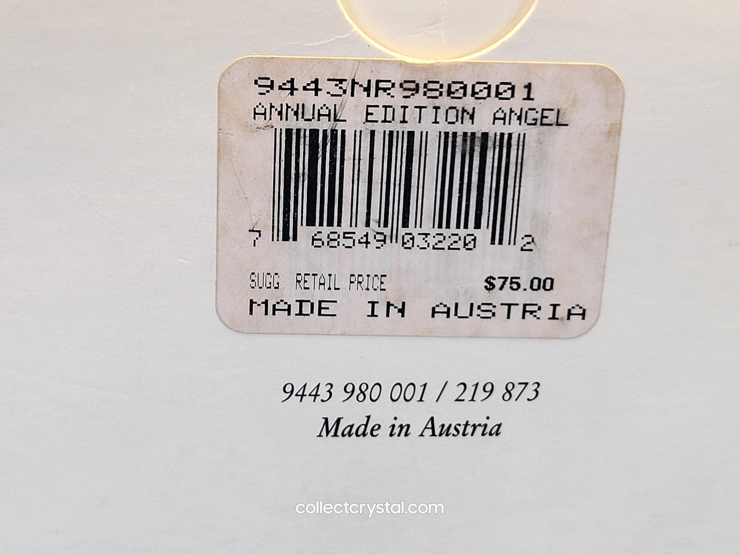 1998 Christmas Angel 219873 Ornament