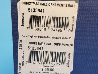 CHRISTMAS BALL ORNAMENT SMALL 2015 ISSUED # 5135841