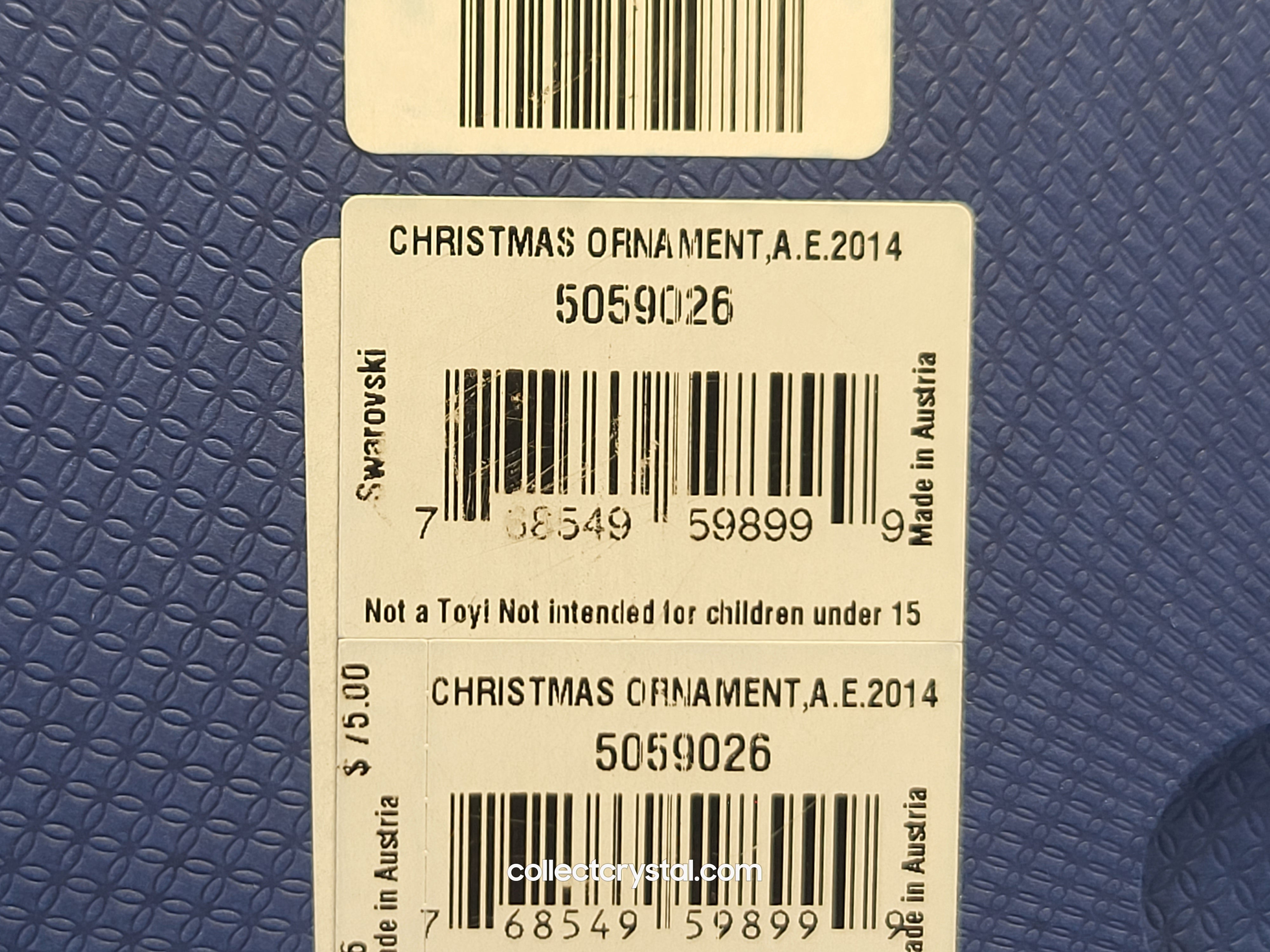 2014 CHRISTMAS ORNAMENT CLEAR 5059026 – Collect Crystal