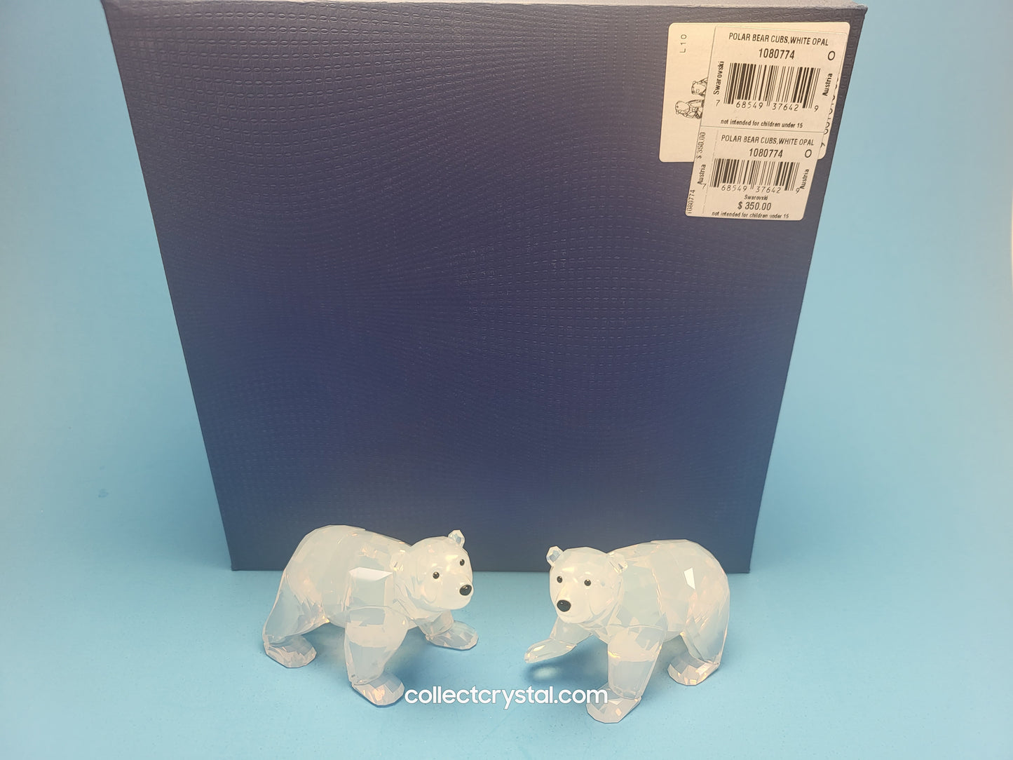 SWAROVSKI 2011 ANNUAL EDITION COMPANION POLAR BEAR CUBS # 1080774 WHITE OPAL