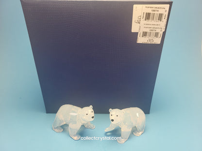 SWAROVSKI 2011 ANNUAL EDITION COMPANION POLAR BEAR CUBS # 1080774 WHITE OPAL
