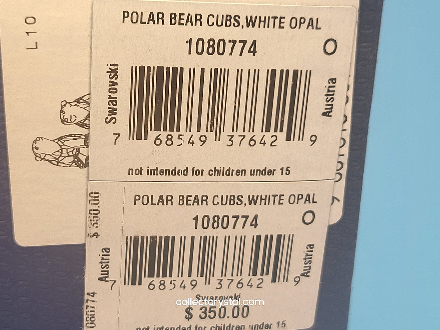 SWAROVSKI 2011 ANNUAL EDITION COMPANION POLAR BEAR CUBS # 1080774 WHITE OPAL
