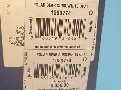 SWAROVSKI 2011 ANNUAL EDITION COMPANION POLAR BEAR CUBS # 1080774 WHITE OPAL