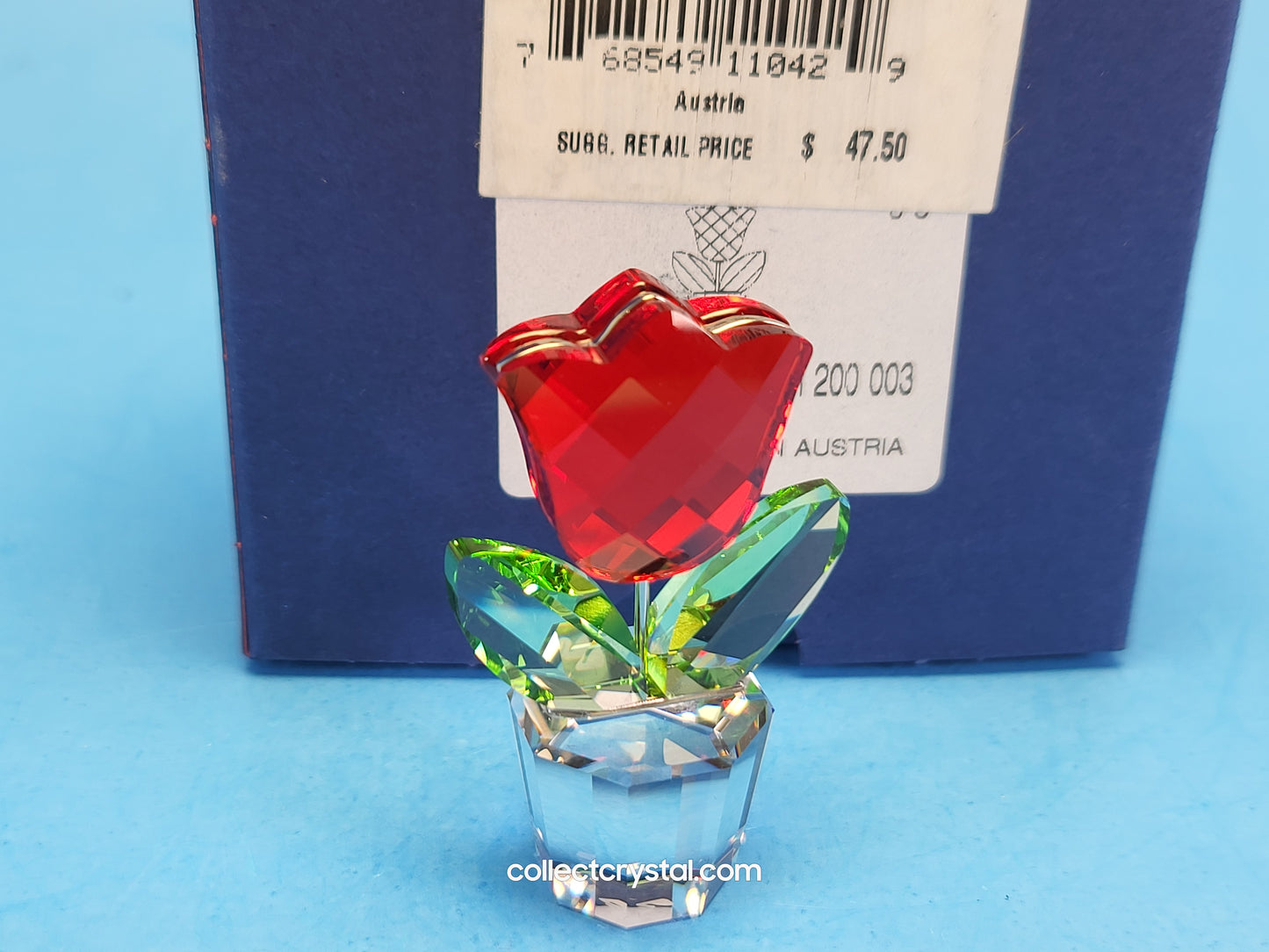 Happy Flowers Red Tulip Flower in Clear Pot # 657109